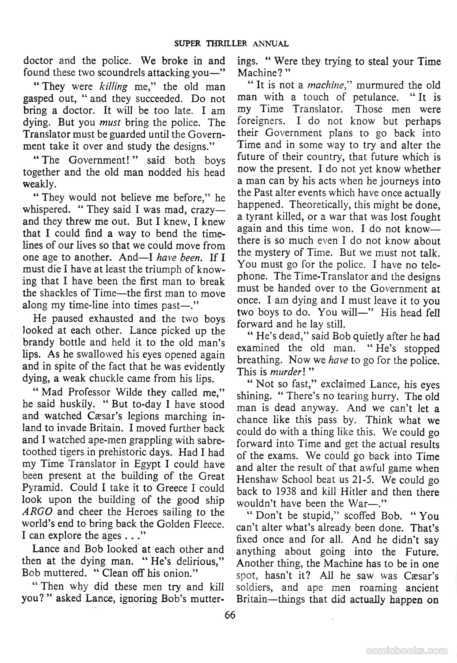 Super Thriller Annual #1958 — page 66 of 128