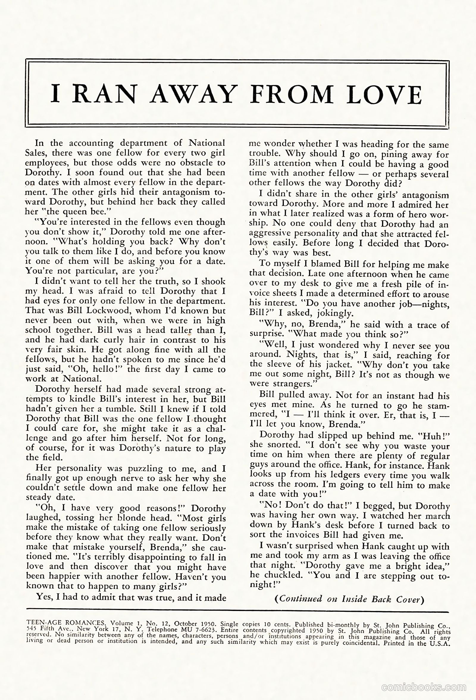 Teen-Age Romances #12 — page 2 of 36
