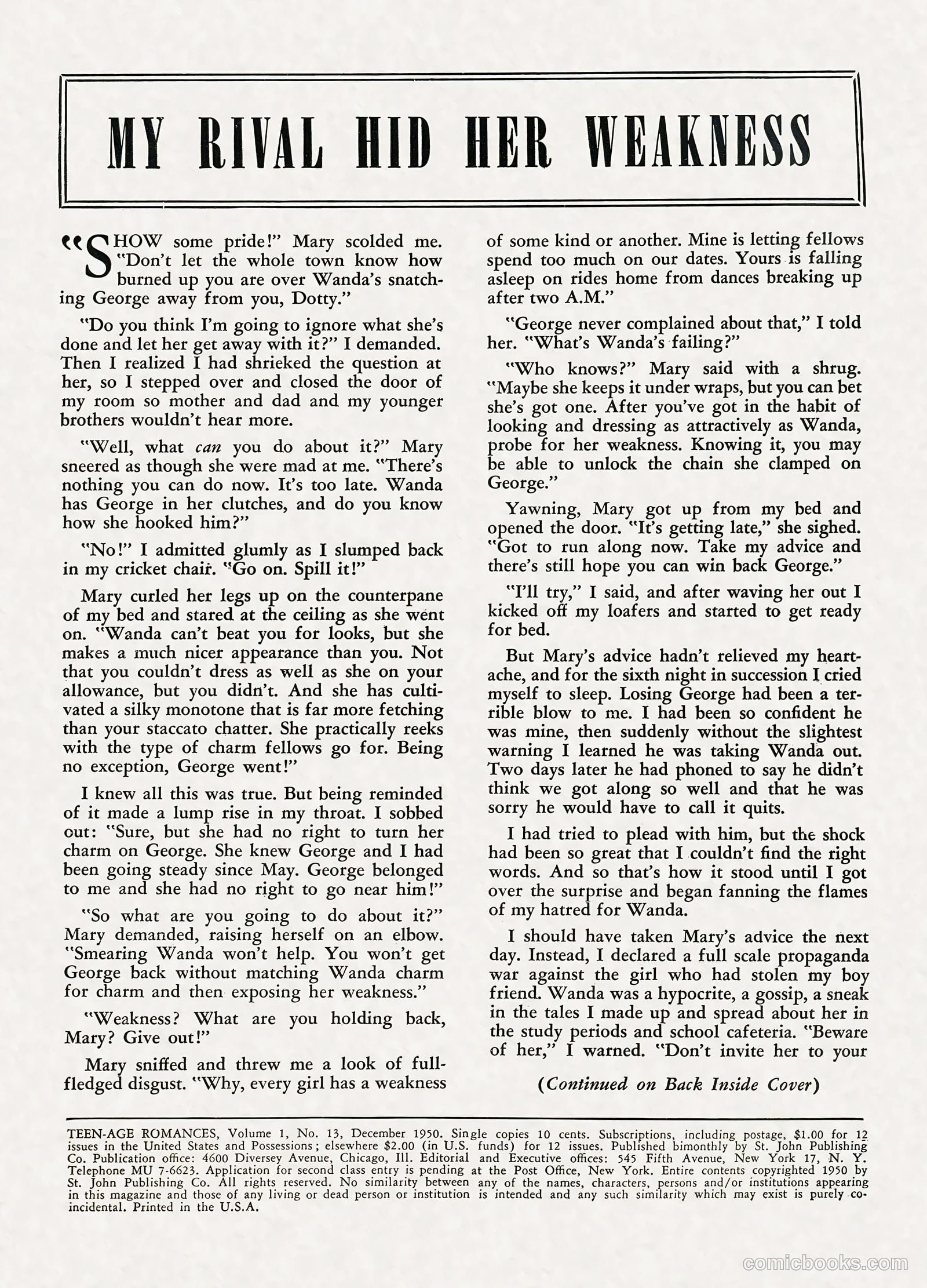 Teen-Age Romances #13 — page 2 of 36