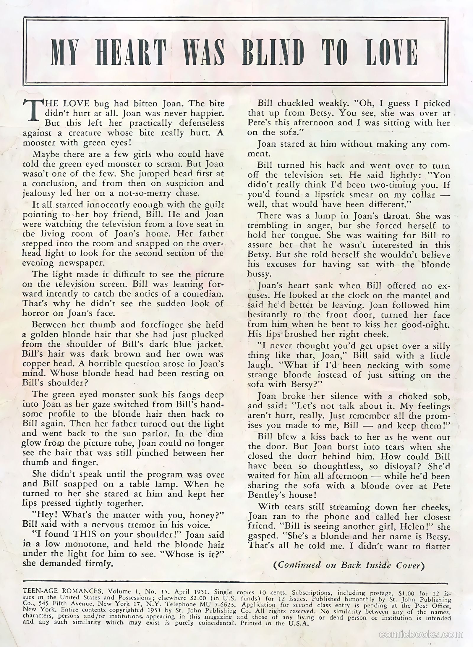 Teen-Age Romances #15 — page 2 of 36