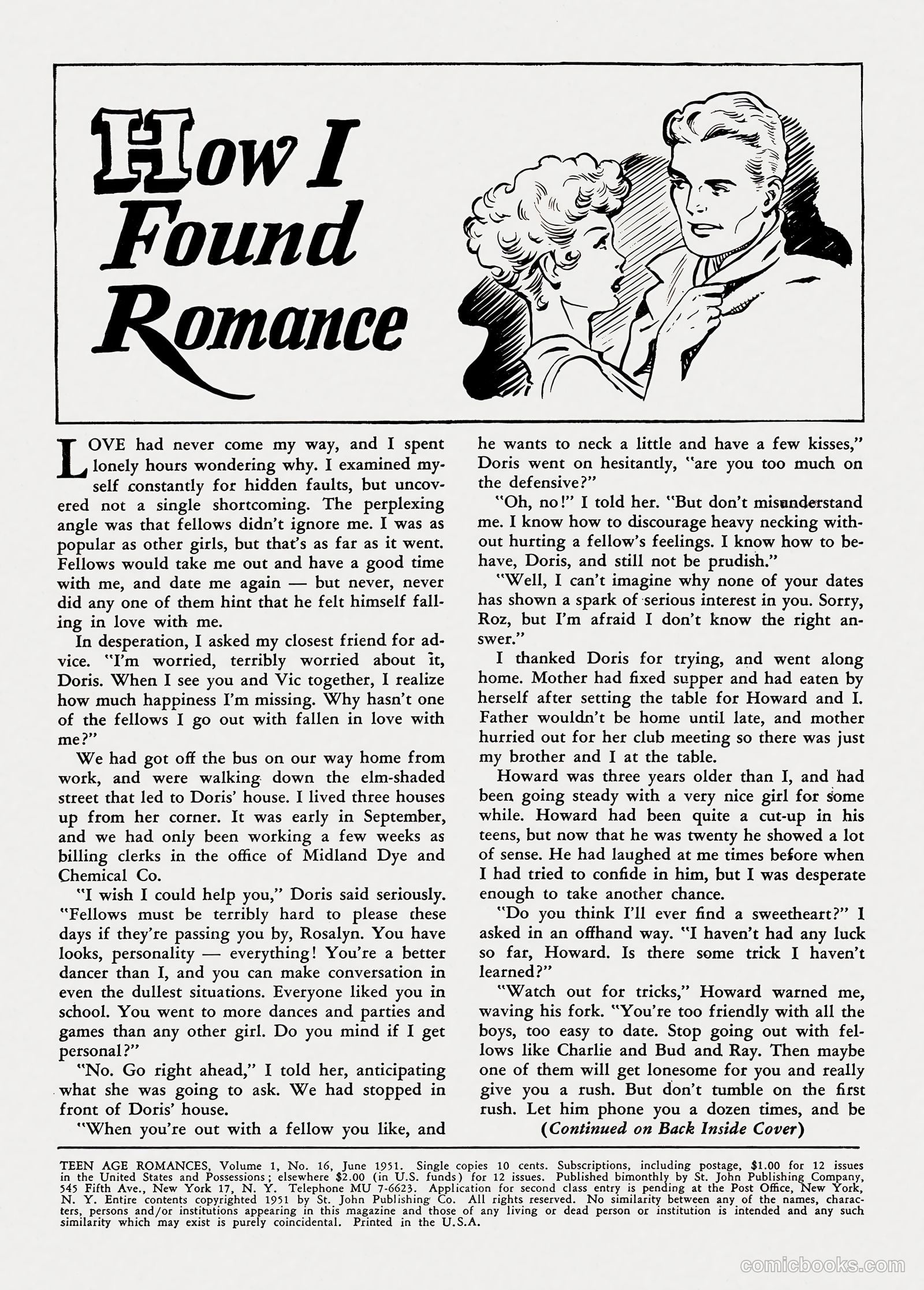 Teen-Age Romances #16 — page 2 of 36