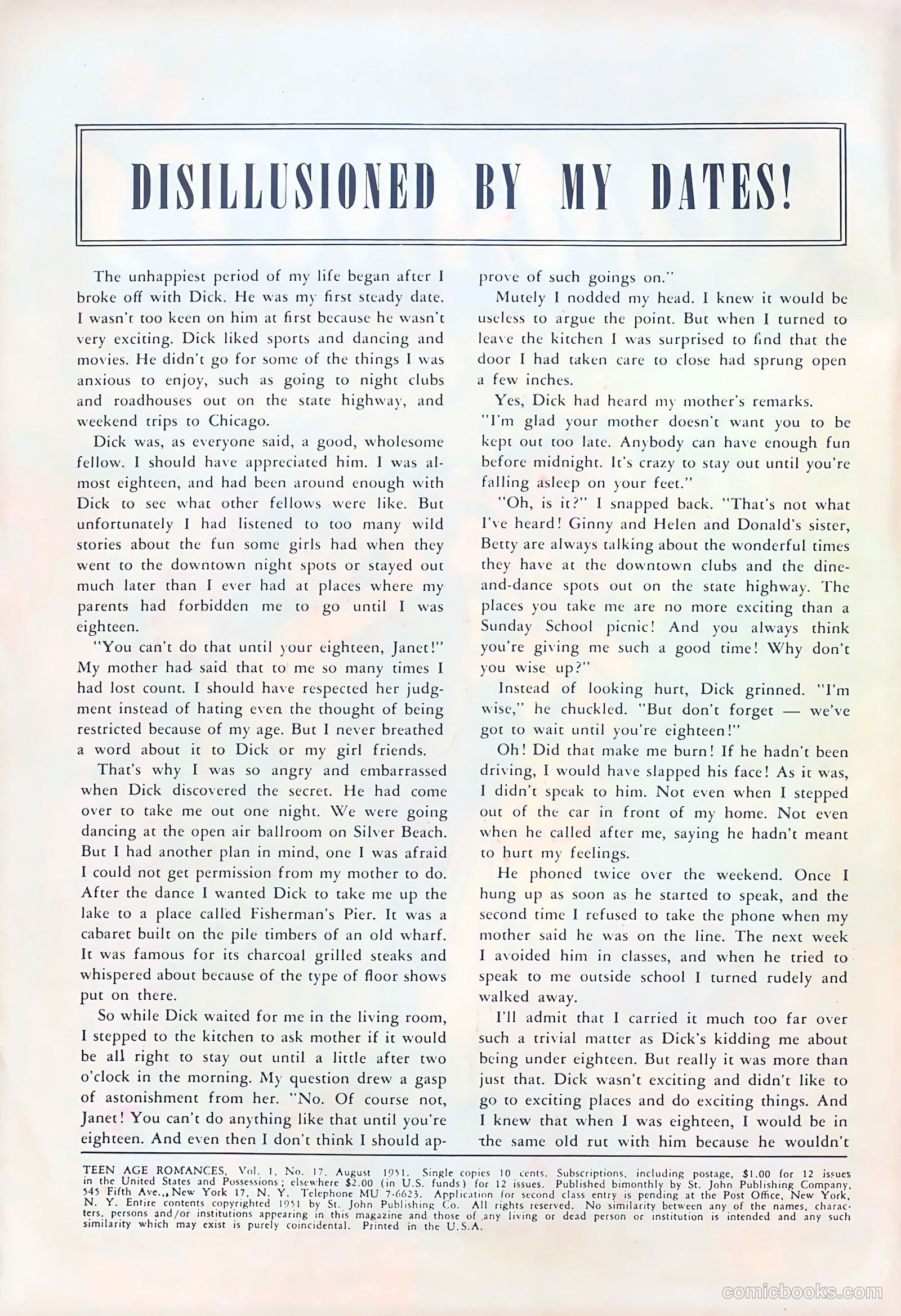 Teen-Age Romances #17 — page 2 of 36