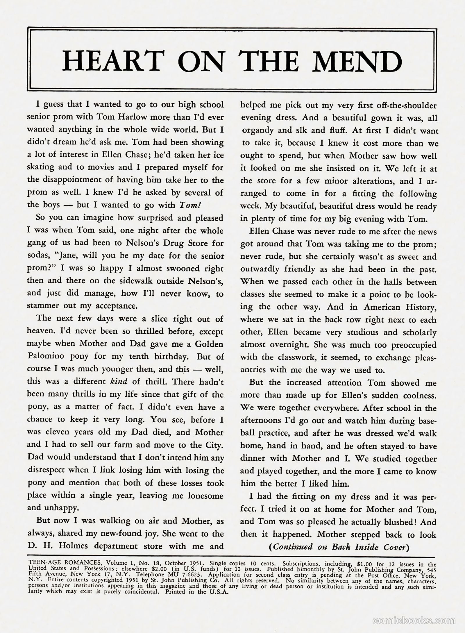 Teen-Age Romances #18 — page 2 of 36