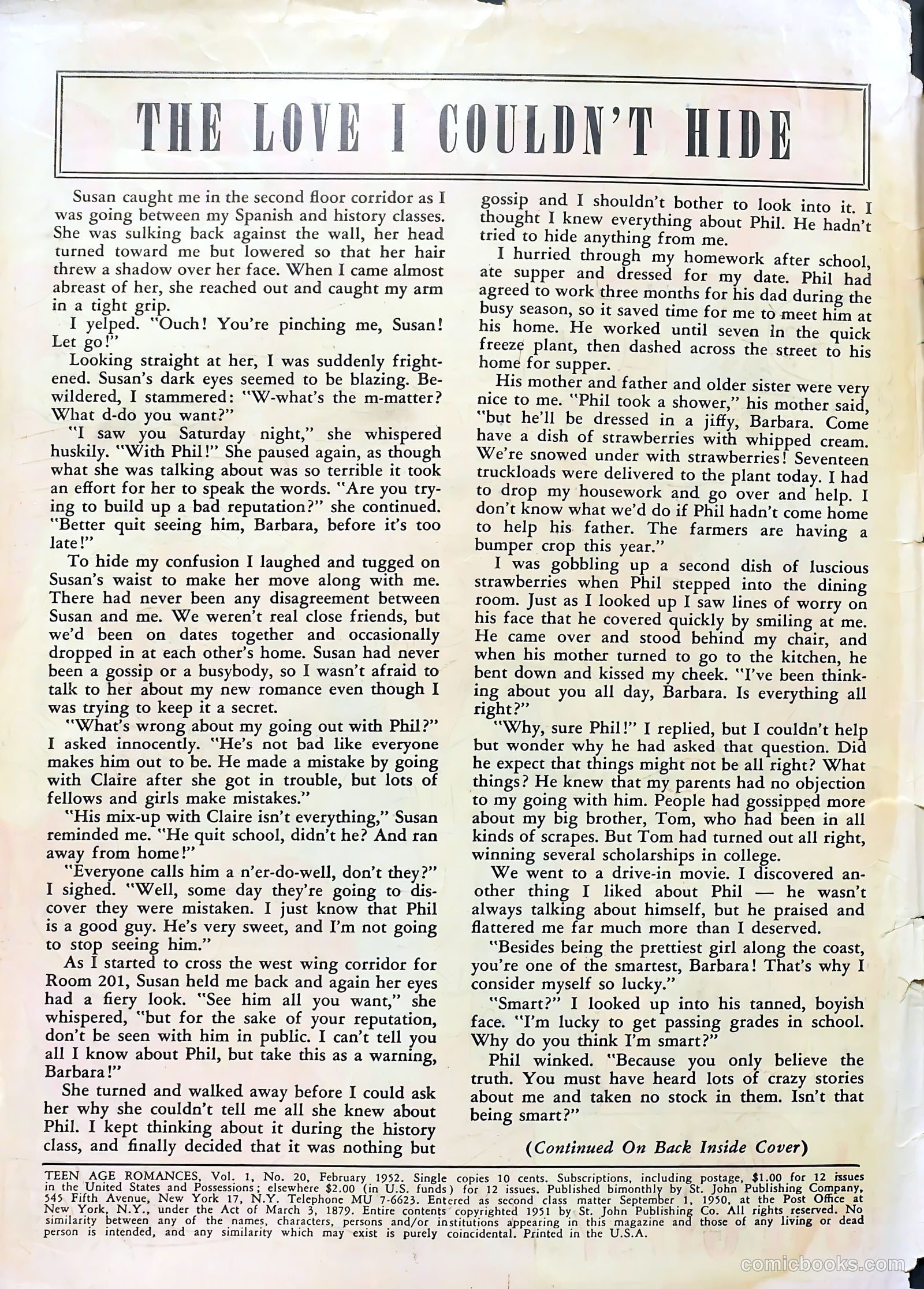 Teen-Age Romances #20 — page 2 of 36