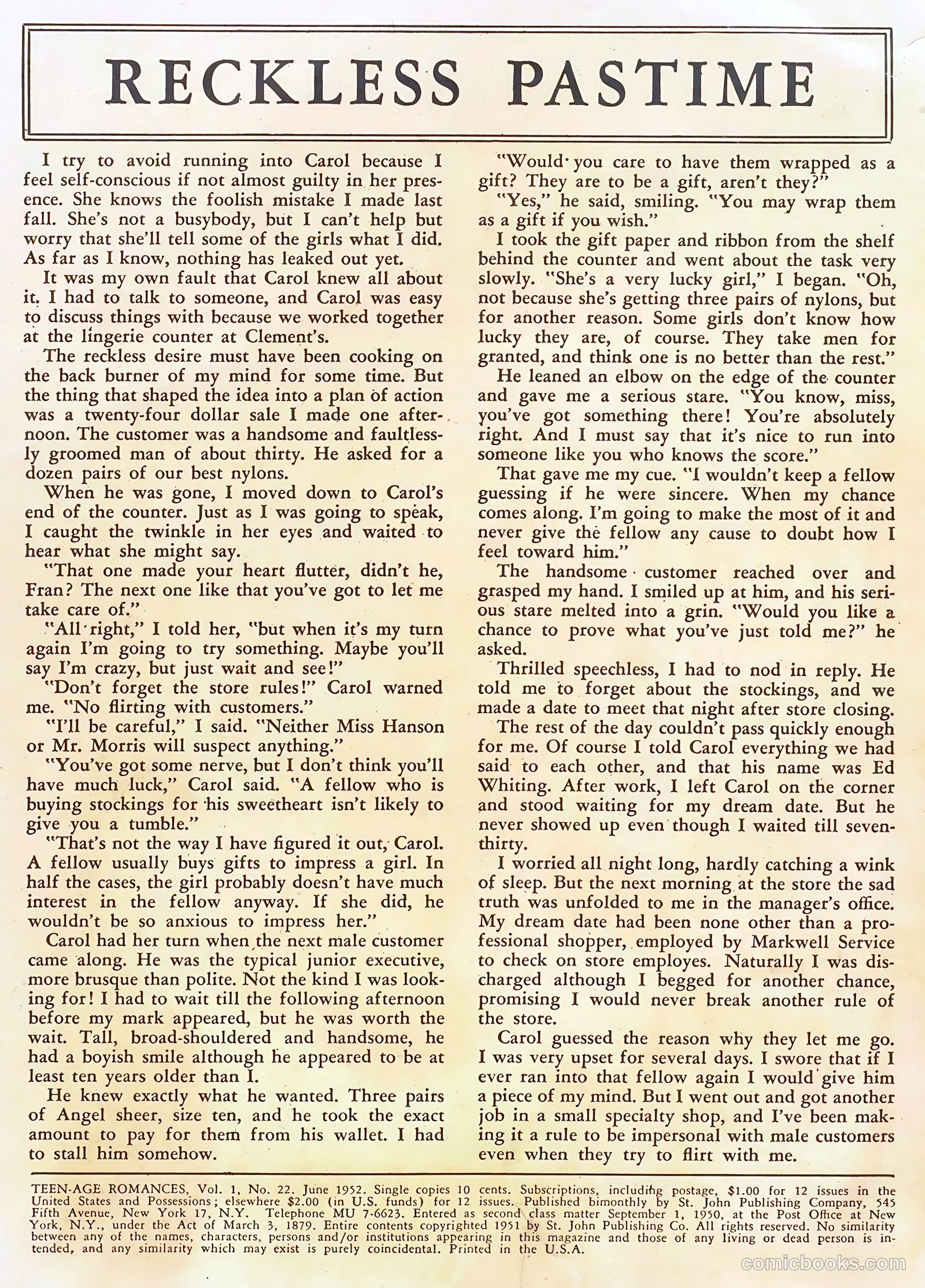 Teen-Age Romances #22 — page 2 of 37
