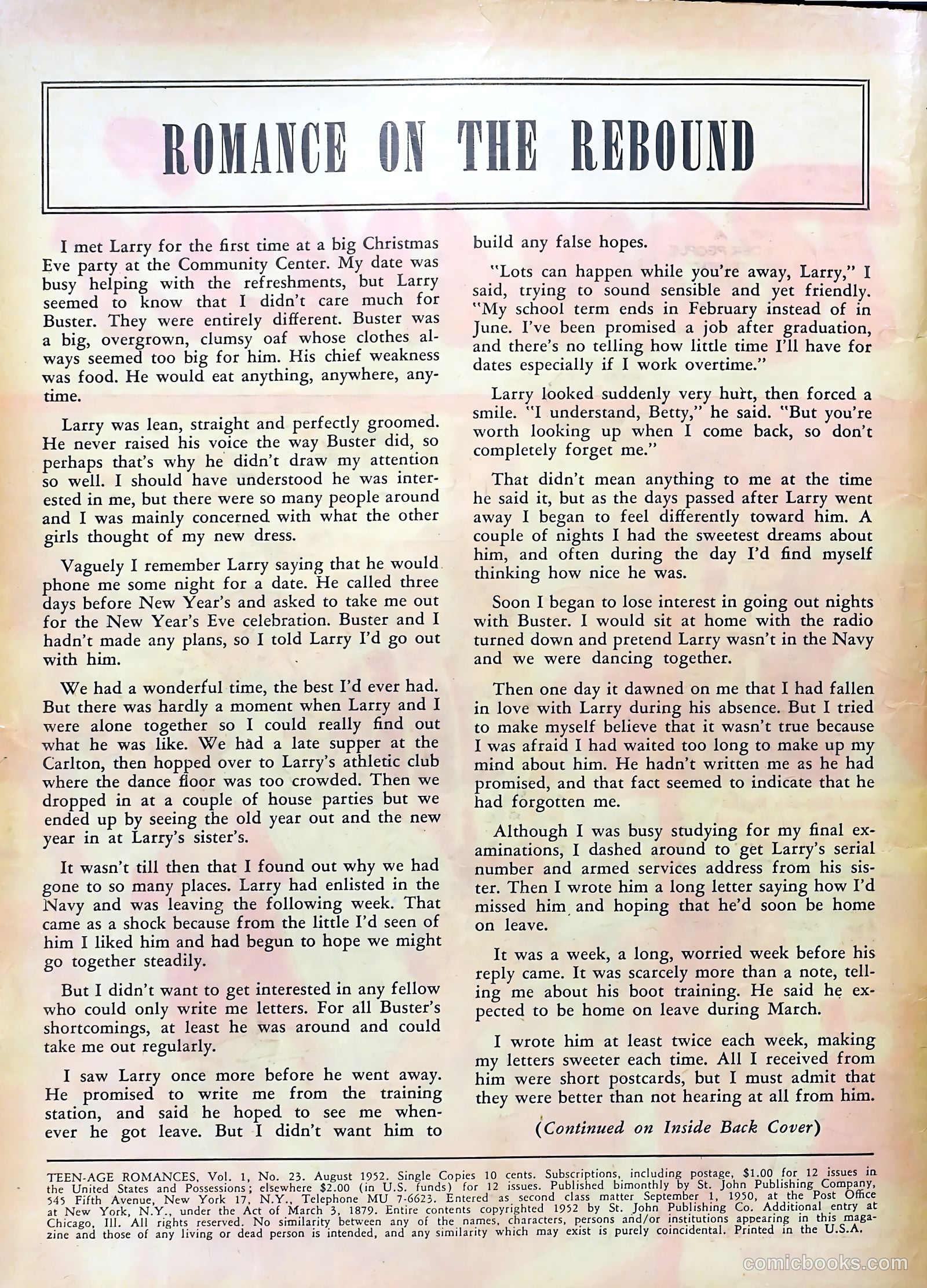 Teen-Age Romances #23 — page 2 of 36
