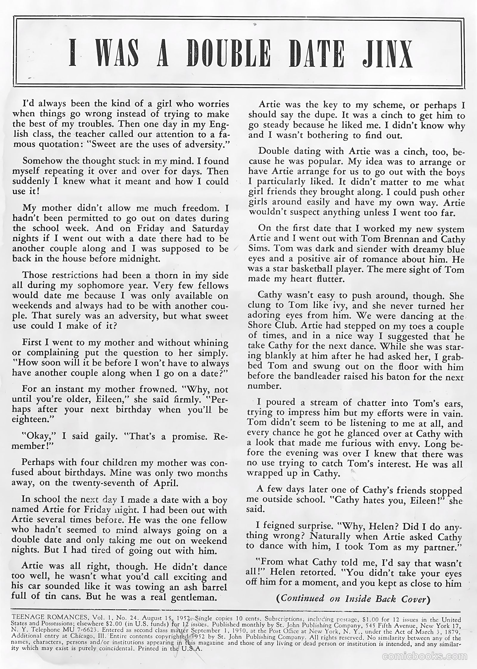 Teen-Age Romances #24 — page 2 of 37