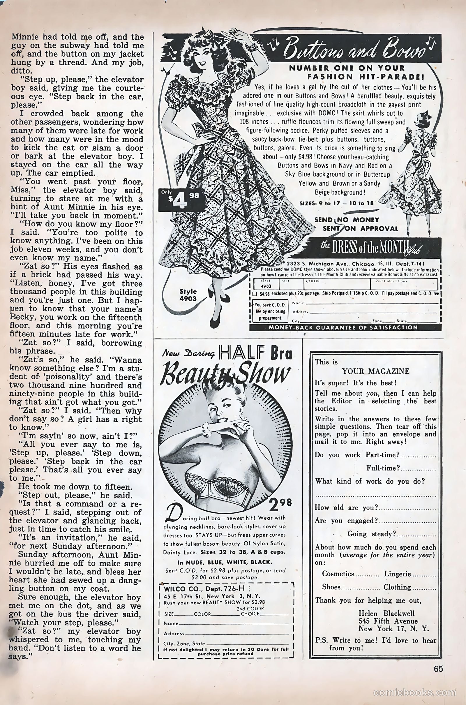 Teen-Age Romances #4 — page 65 of 68
