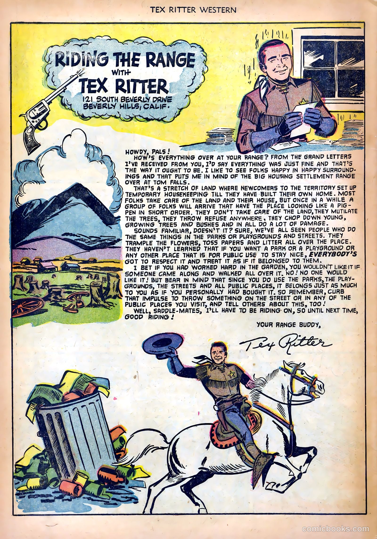 Tex Ritter Western #10 — page 34 of 36