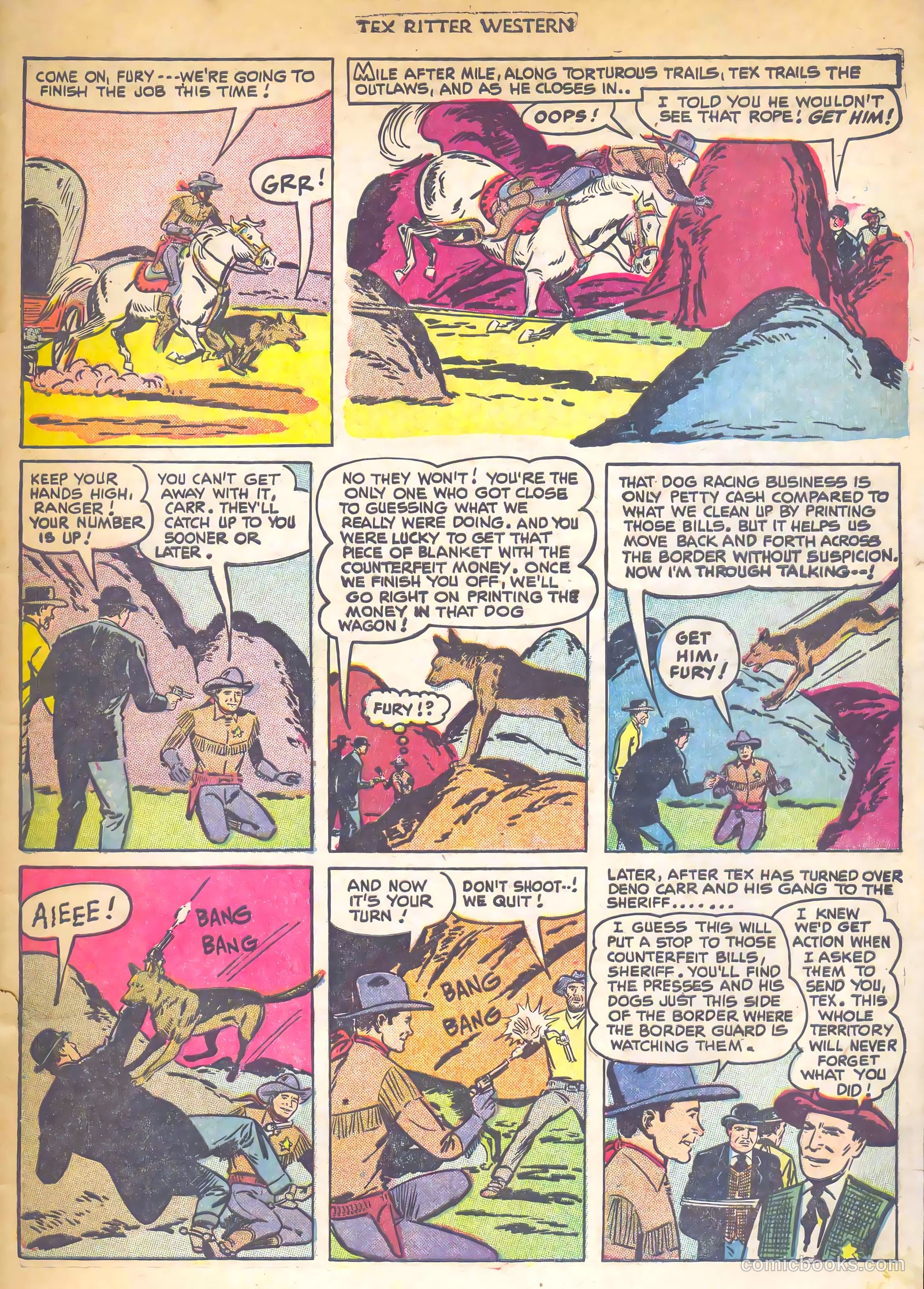 Tex Ritter Western #7 — page 23 of 36