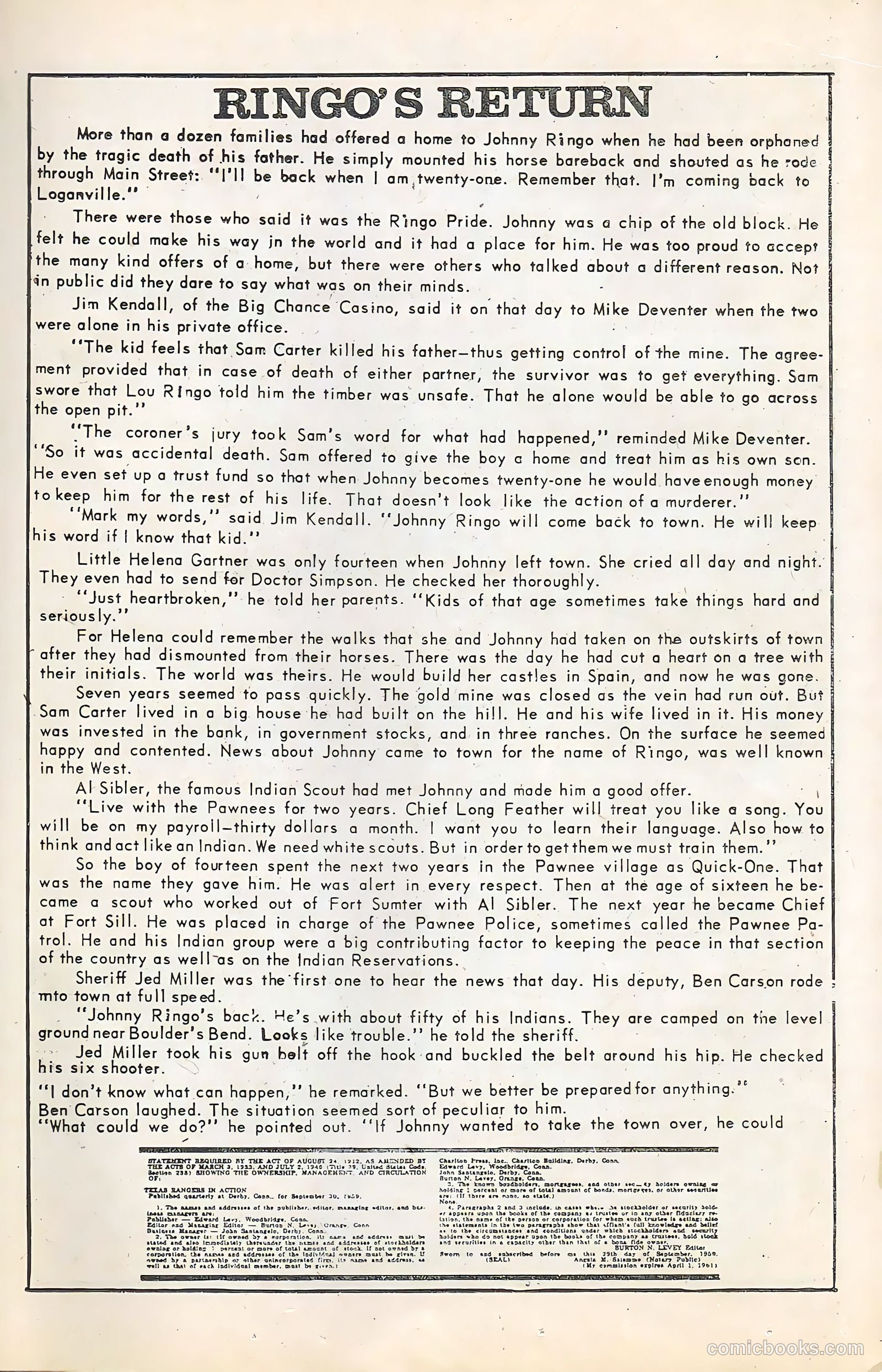 Texas Rangers in Action #22 — page 17 of 36