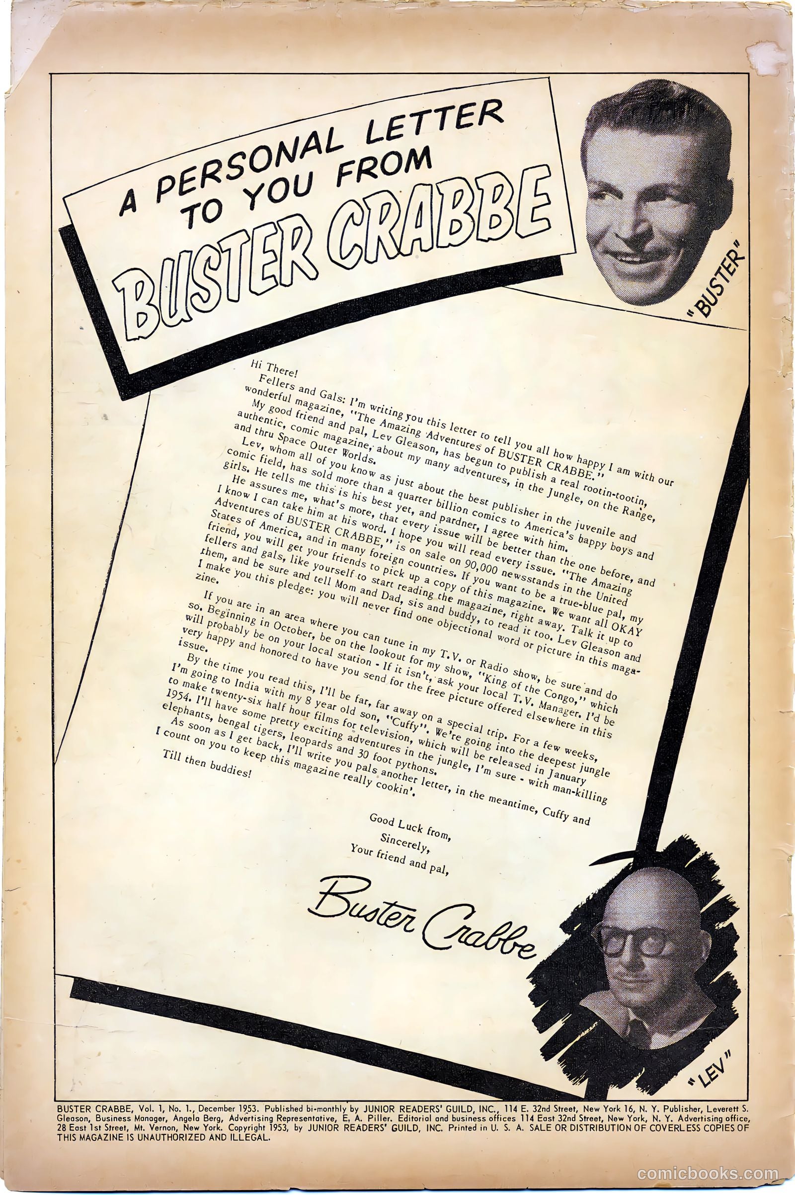 The Amazing Adventures of Buster Crabbe #1 — page 2 of 36