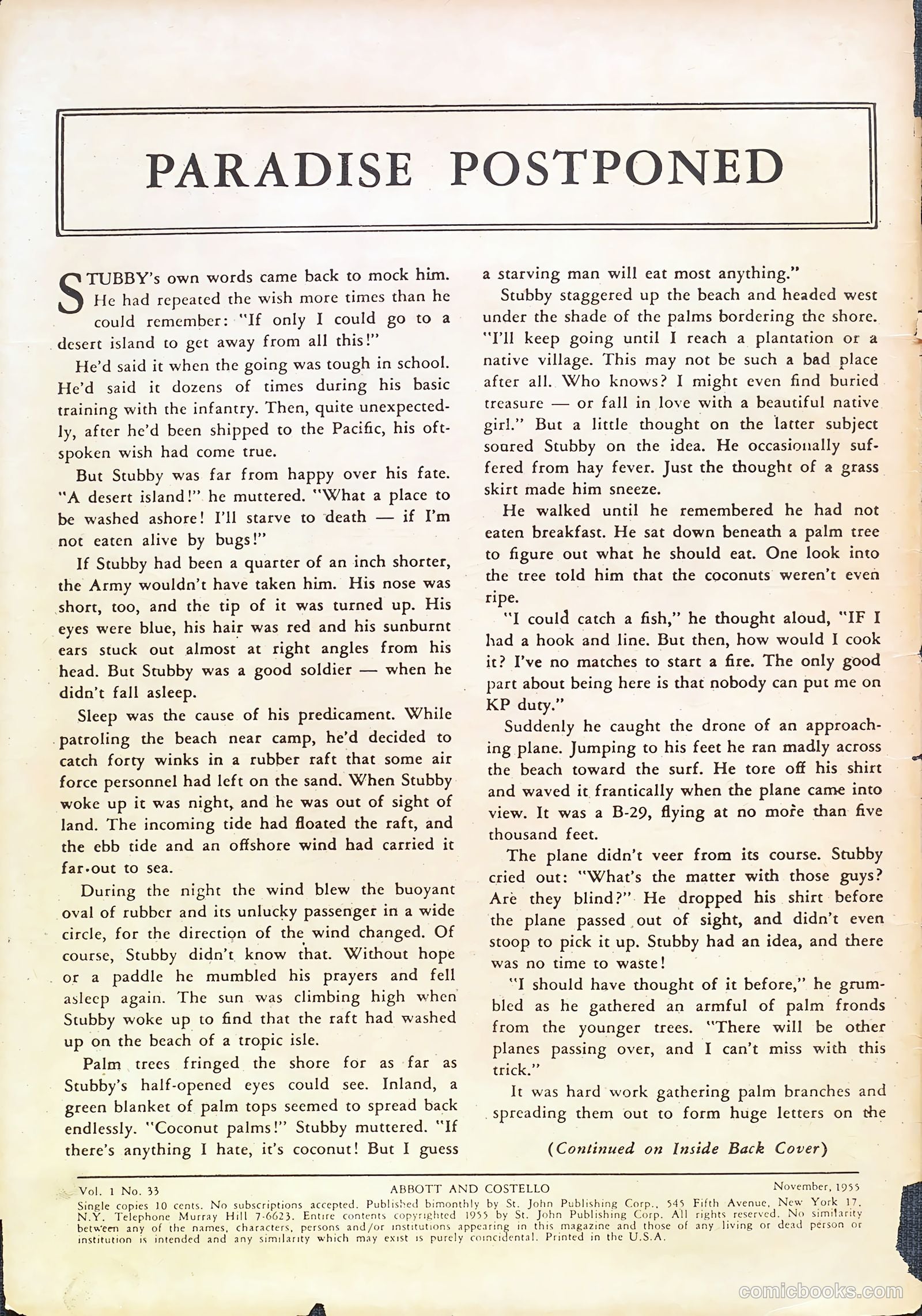 Abbott and Costello Comics #33 — page 2 of 36