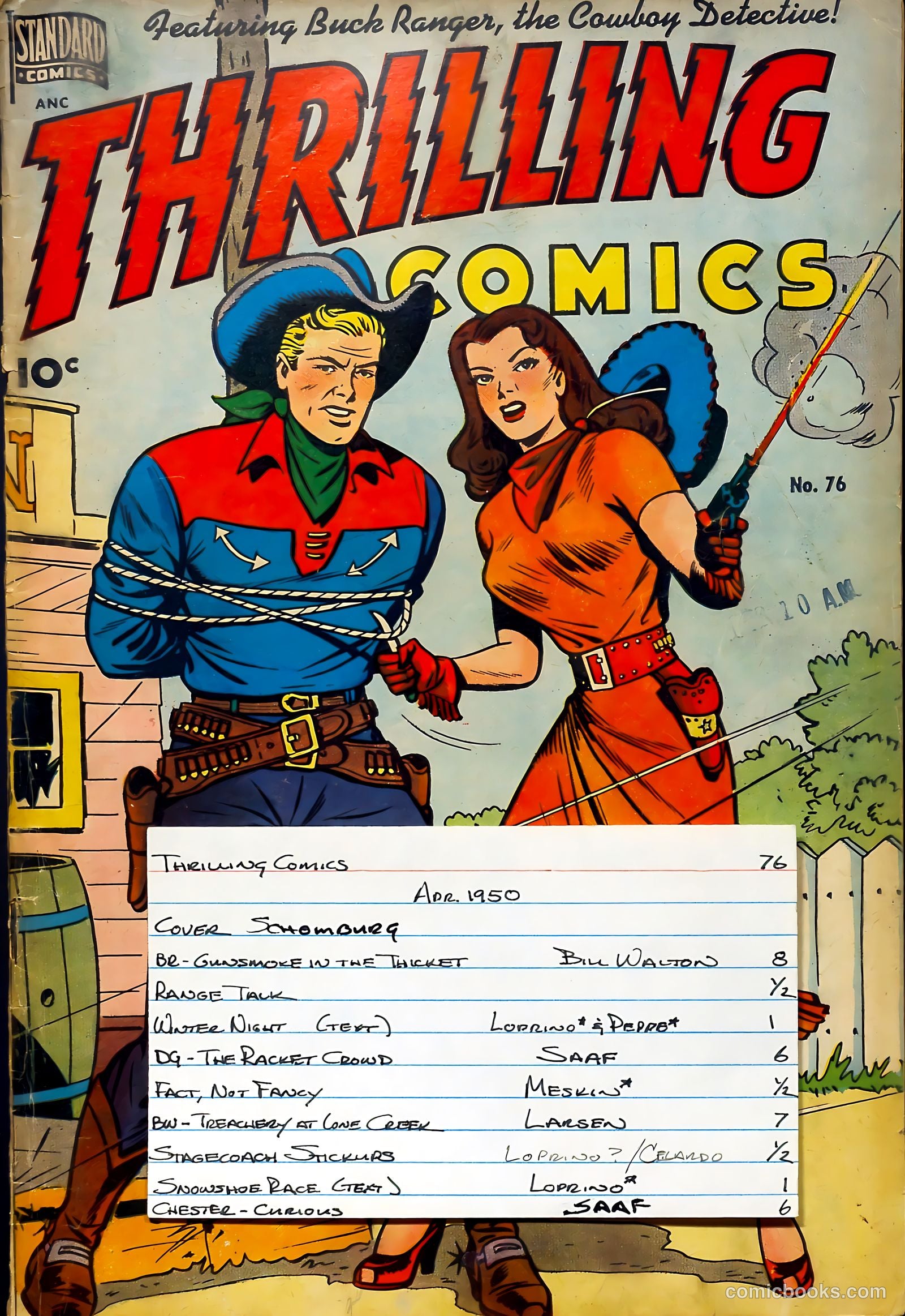 Thrilling Comics #76 — page 37 of 37