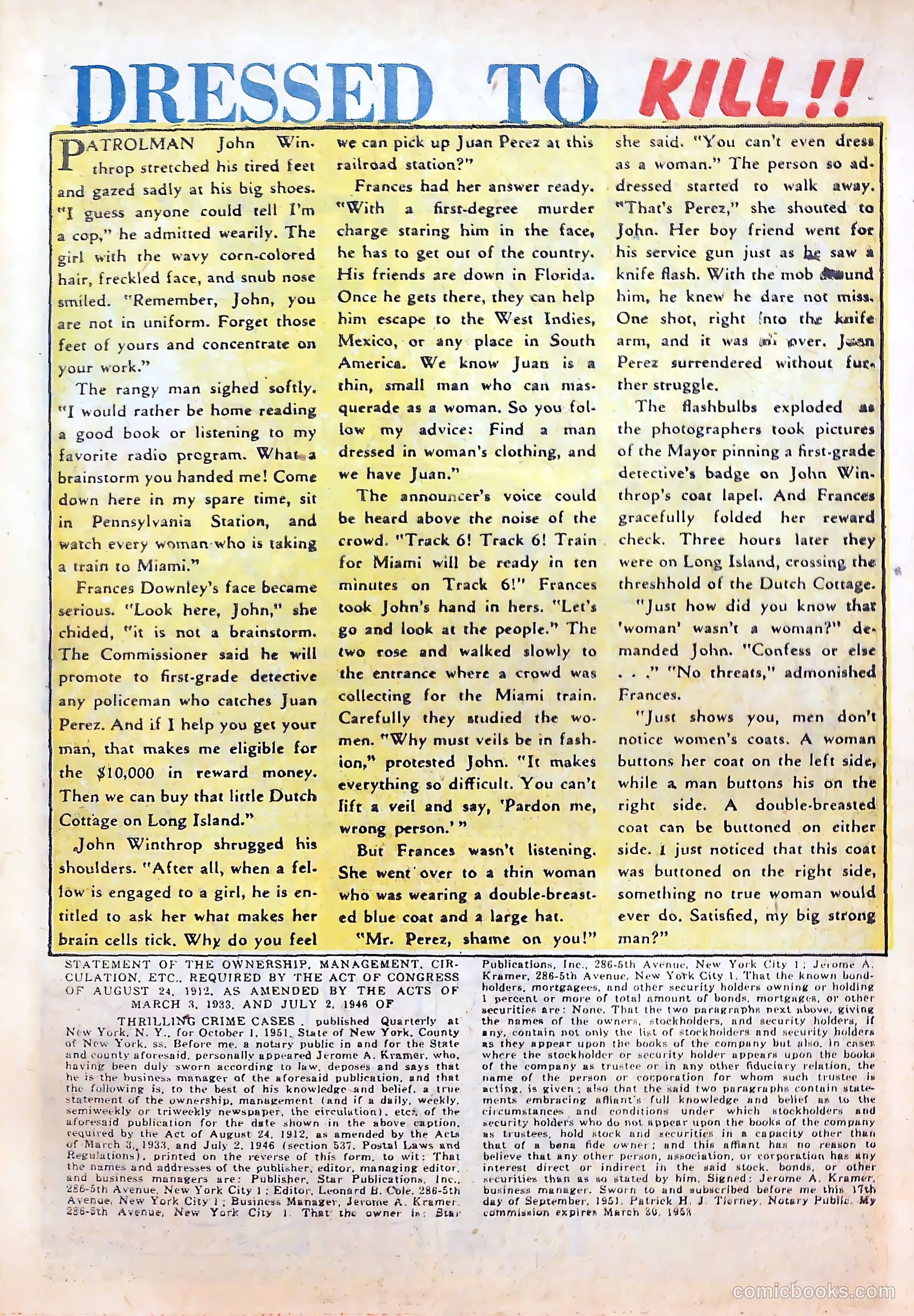 Thrilling Crime Cases #48 — page 23 of 36