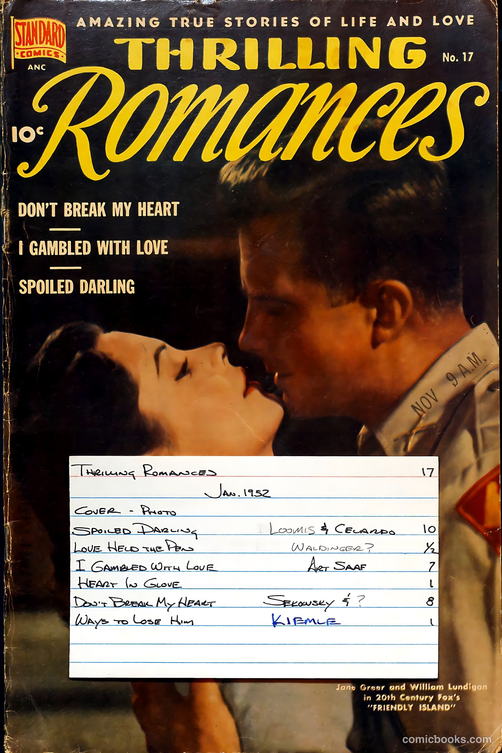 Thrilling Romances #17 — page 37 of 37