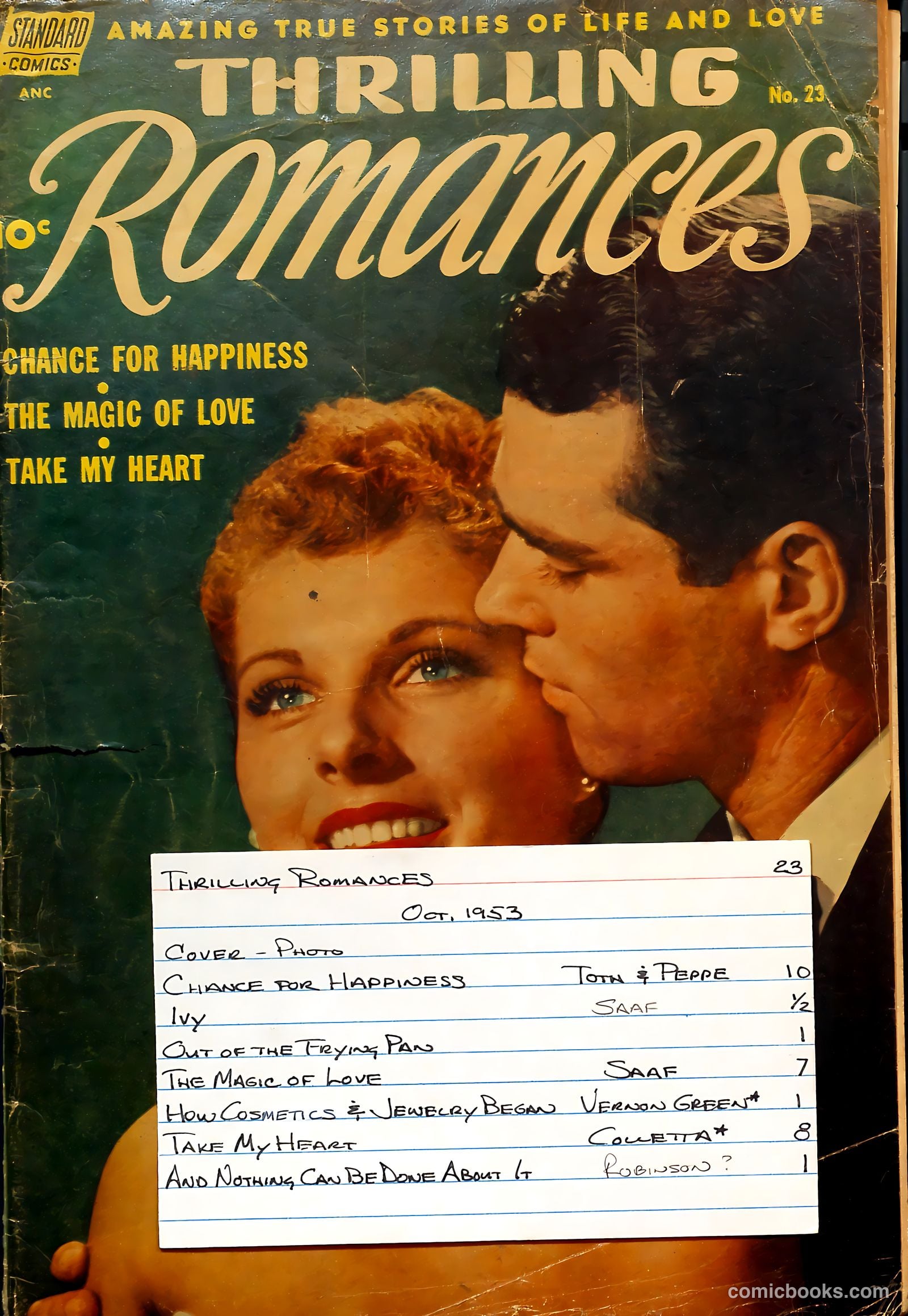 Thrilling Romances #23 — page 37 of 37