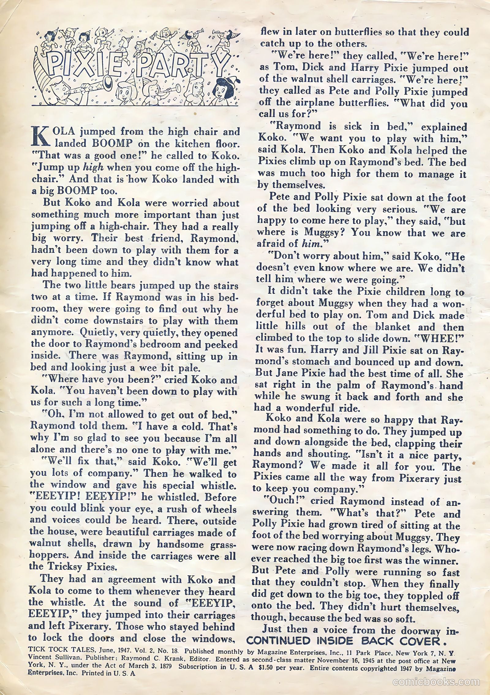 Tick Tock Tales [Tick Tock Comics] #18 — page 2 of 36