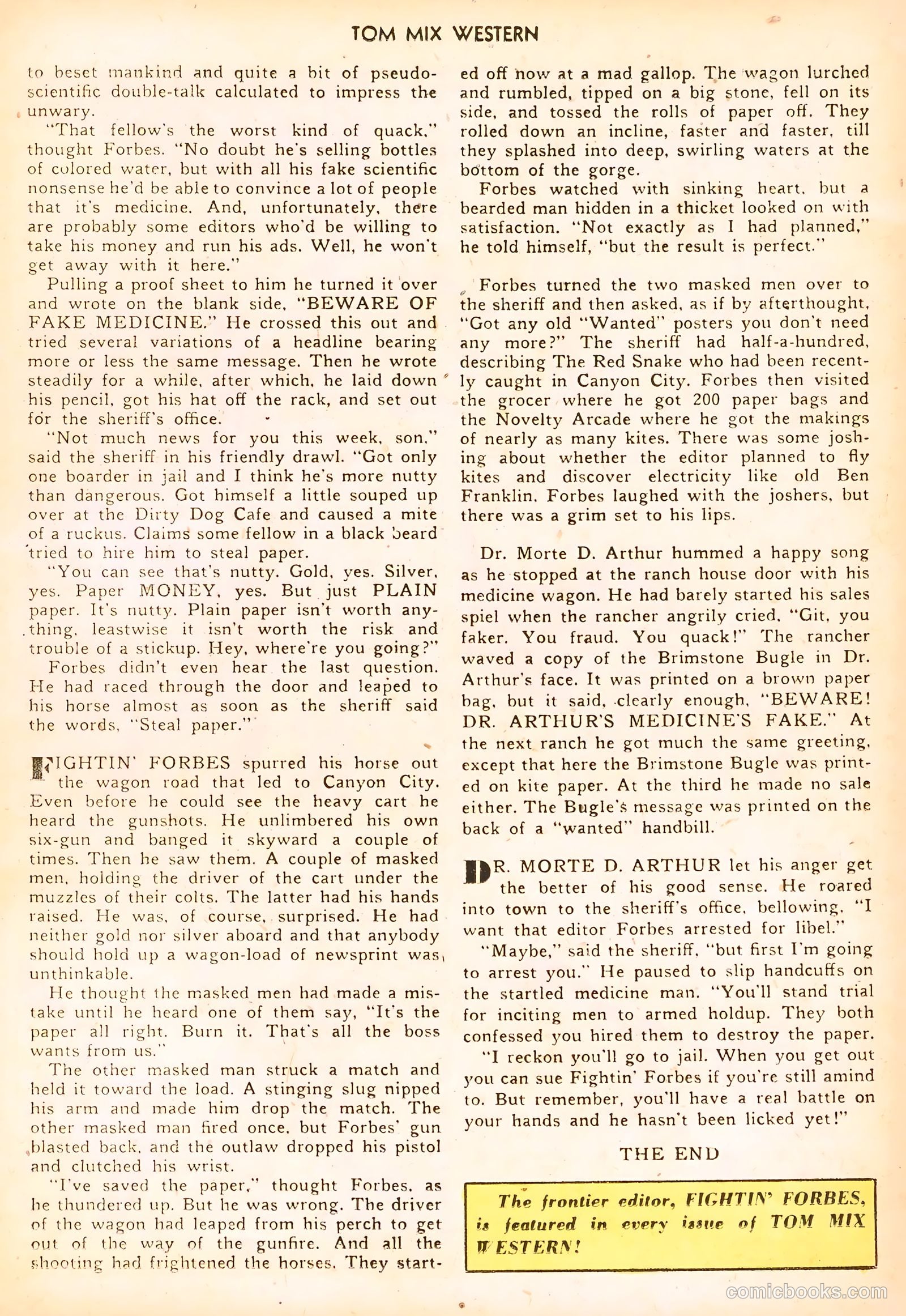 Tom Mix Western #21 — page 25 of 52