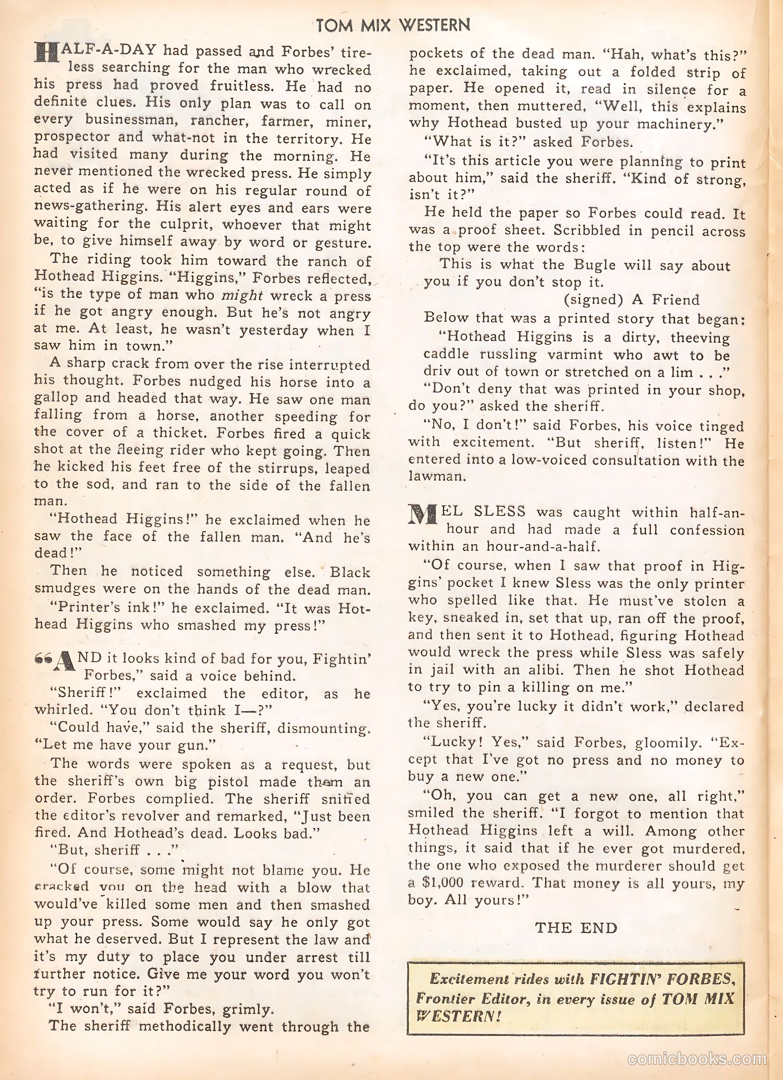 Tom Mix Western #23 — page 36 of 52
