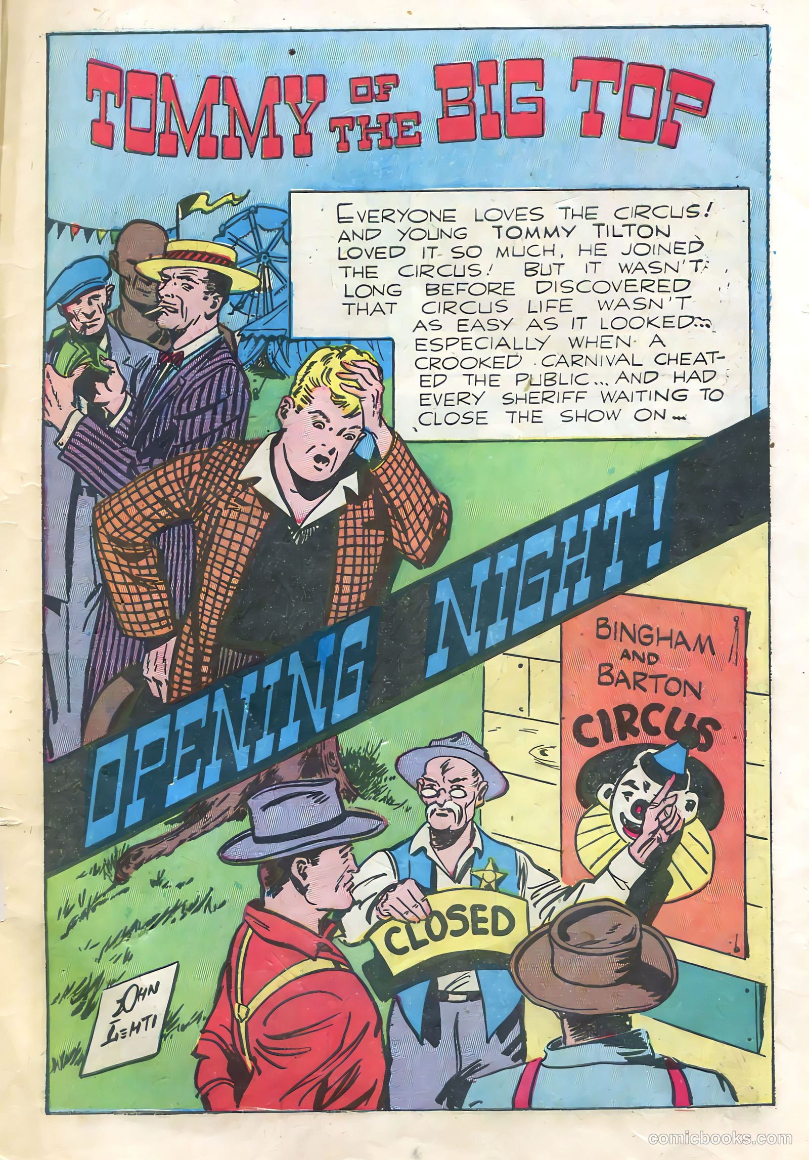 Tommy of the Big Top #12 — page 3 of 36
