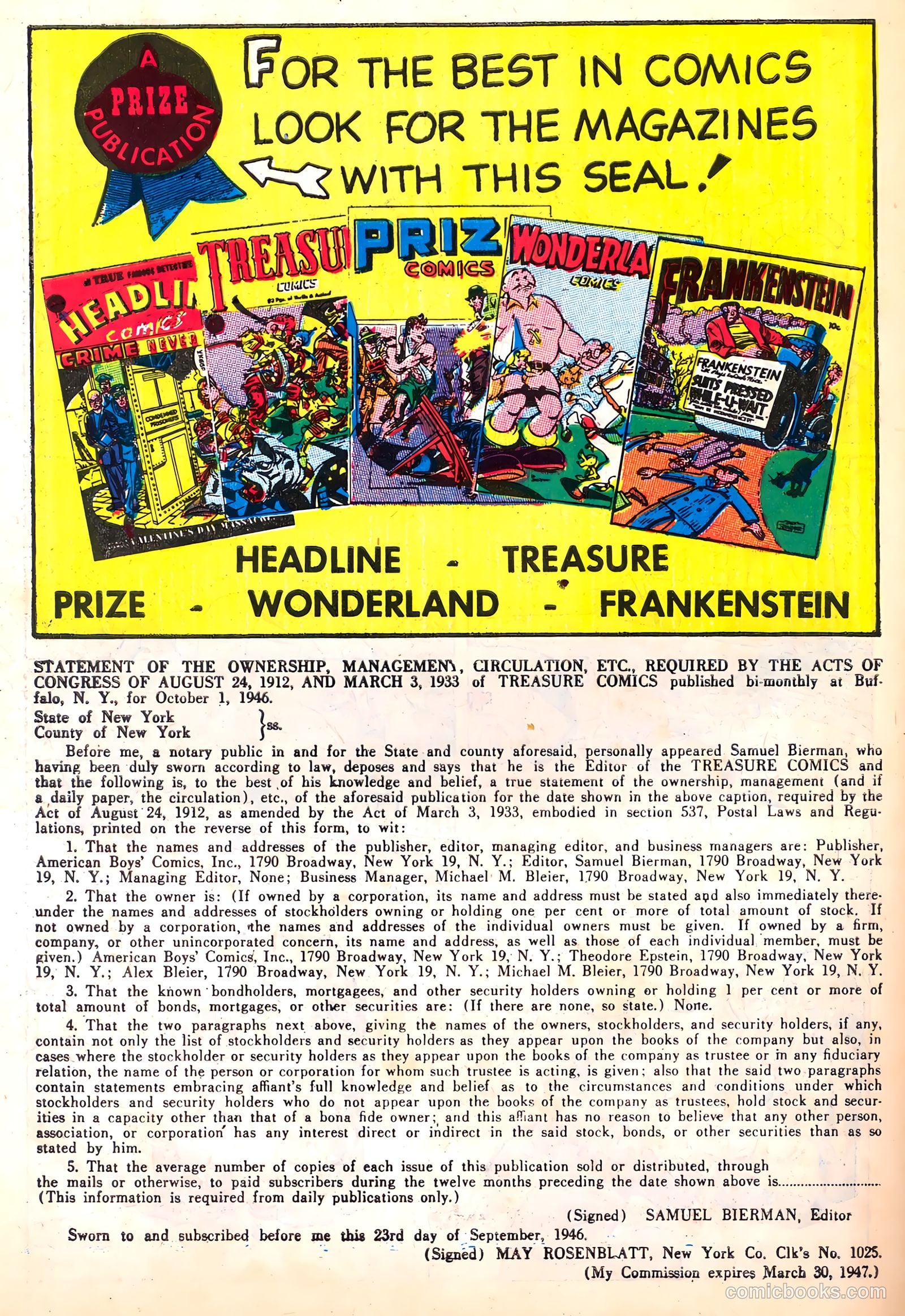 Treasure Comics #11 — page 44 of 52