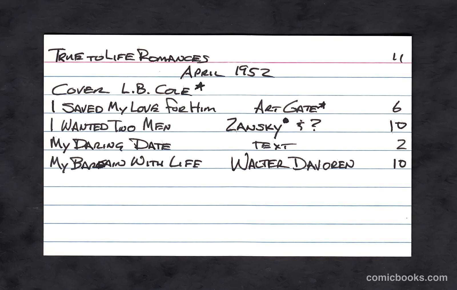 True-to-Life Romances #11 — page 37 of 37