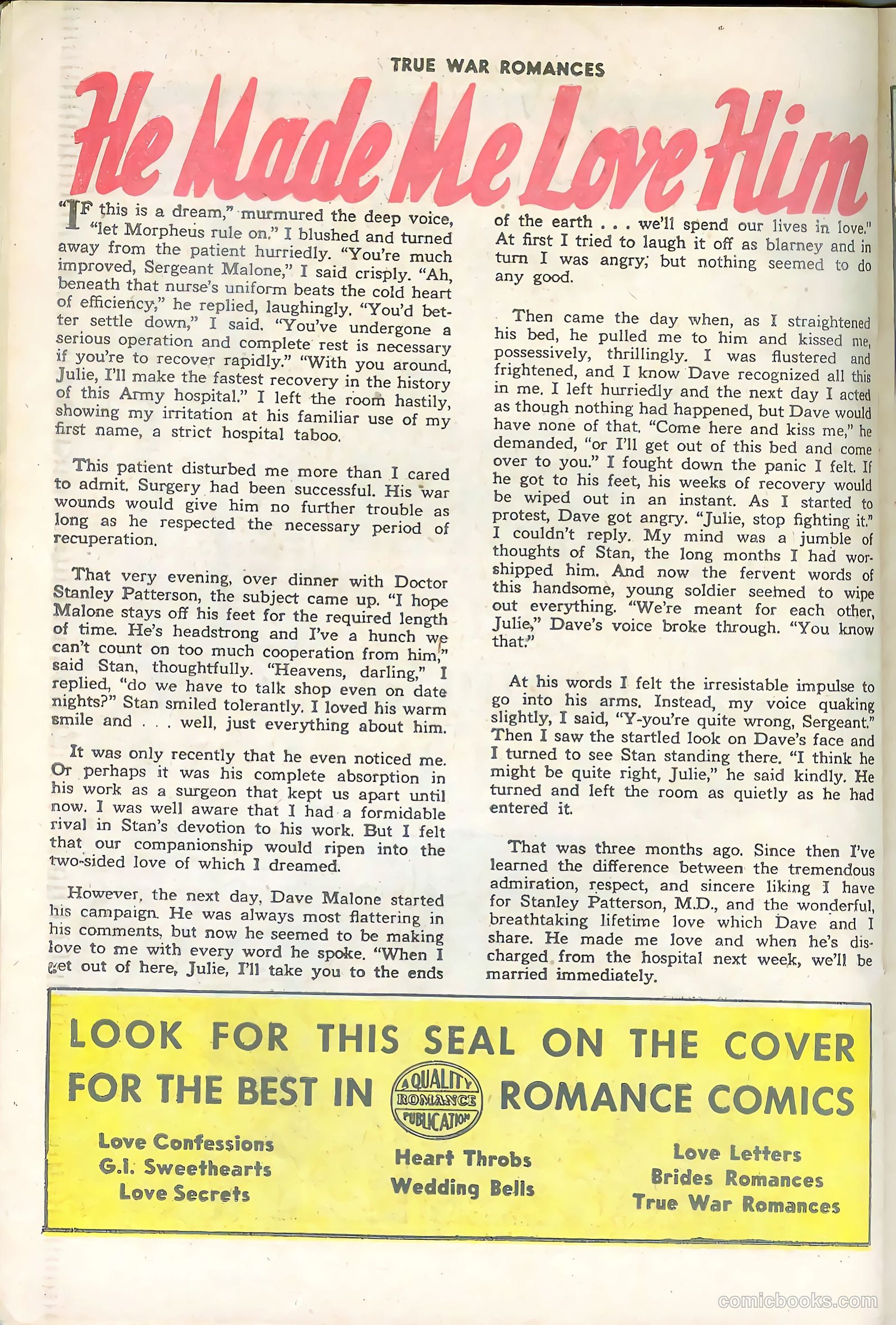 True War Romances #17 — page 26 of 36