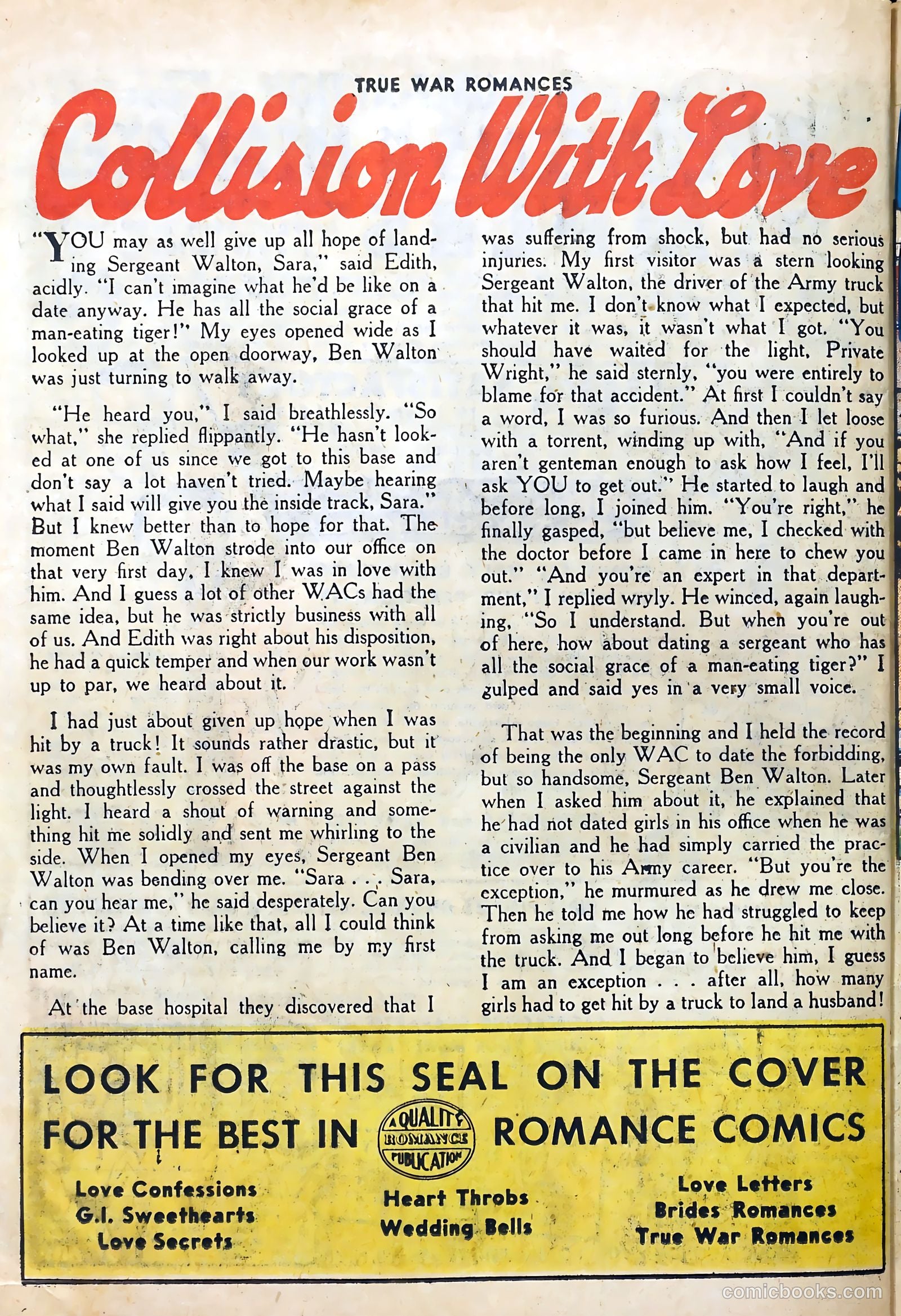 True War Romances #18 — page 26 of 36