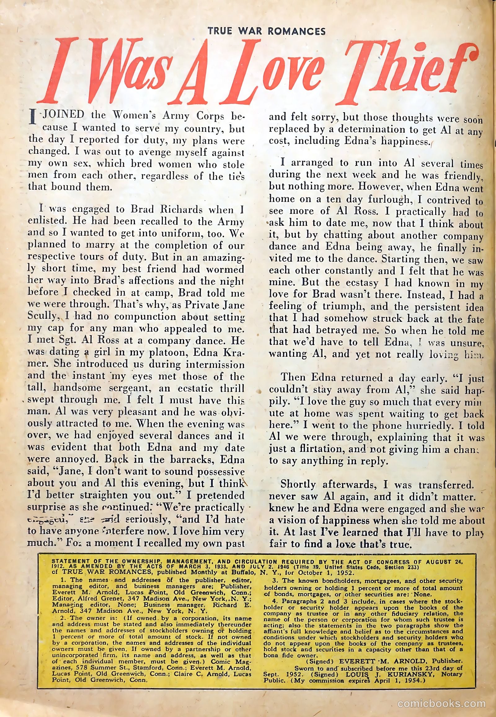 True War Romances #7 — page 26 of 36