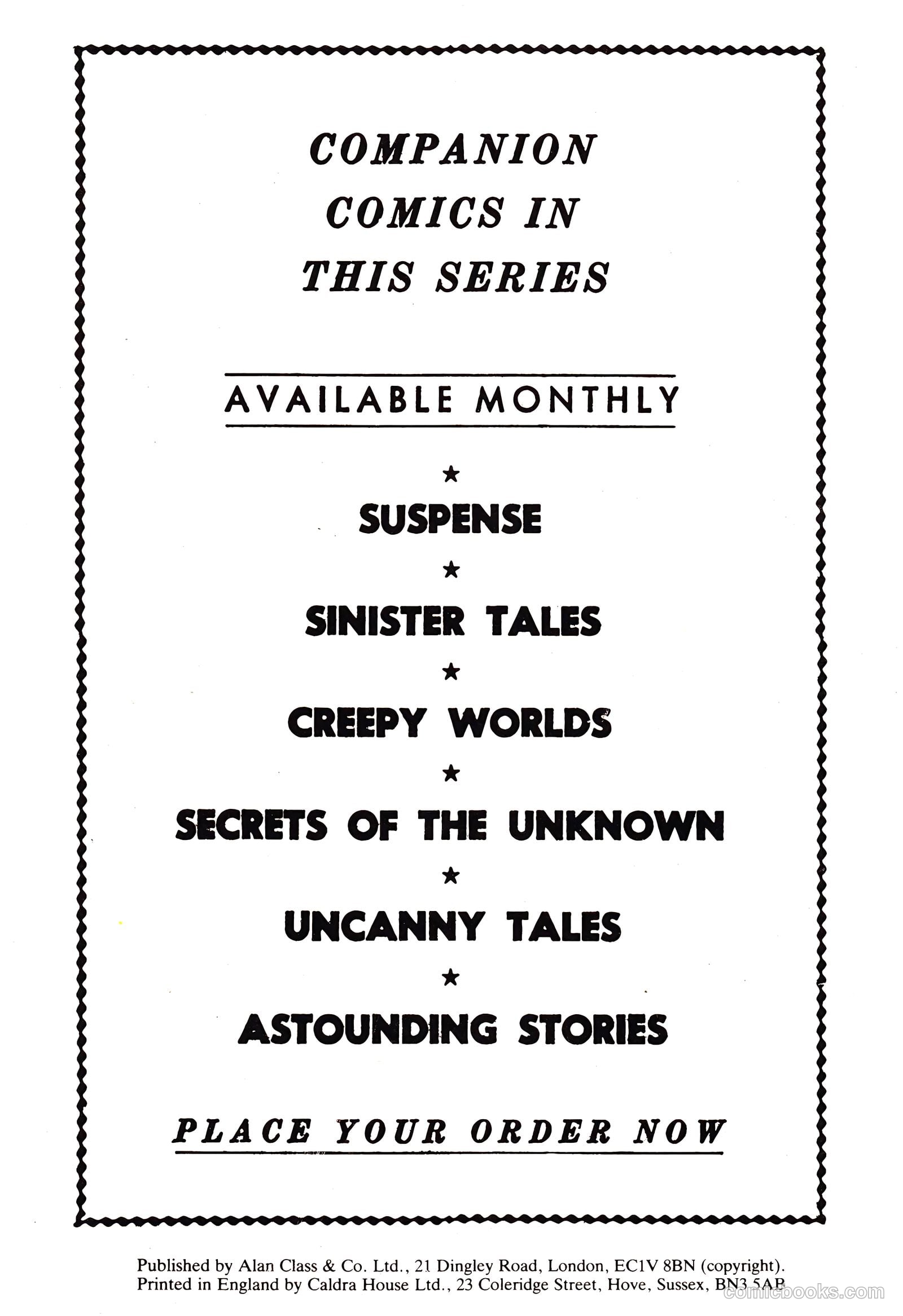 Uncanny Tales #169 — page 50 of 50