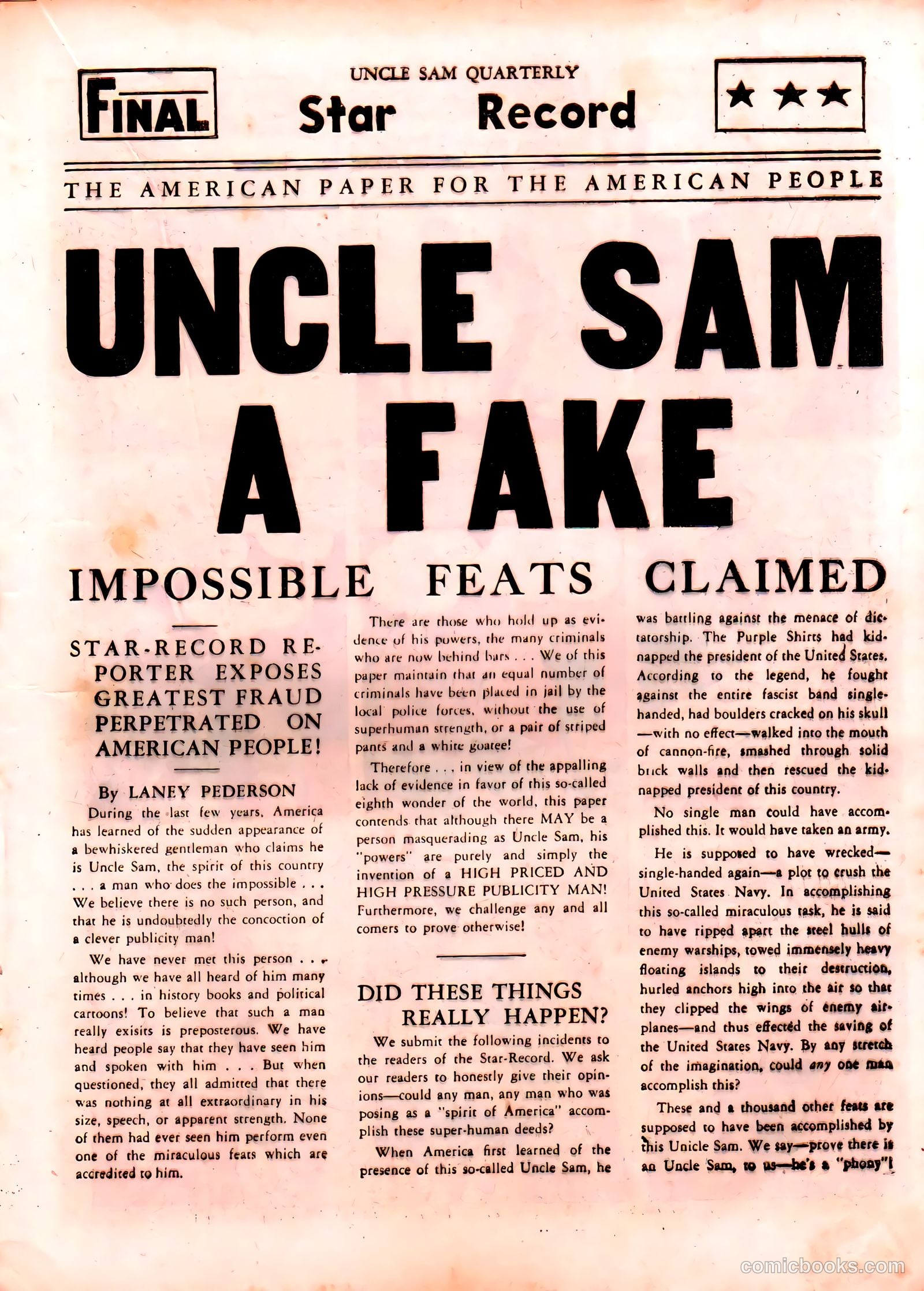 Uncle Sam Quarterly #1 — page 31 of 67