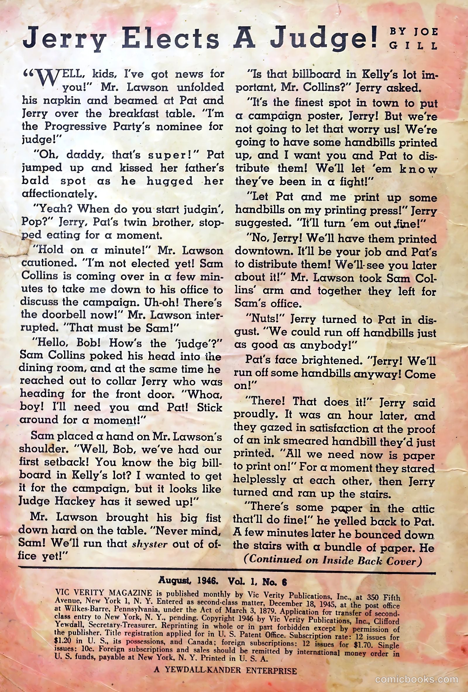 Vic Verity Magazine #6 — page 2 of 37