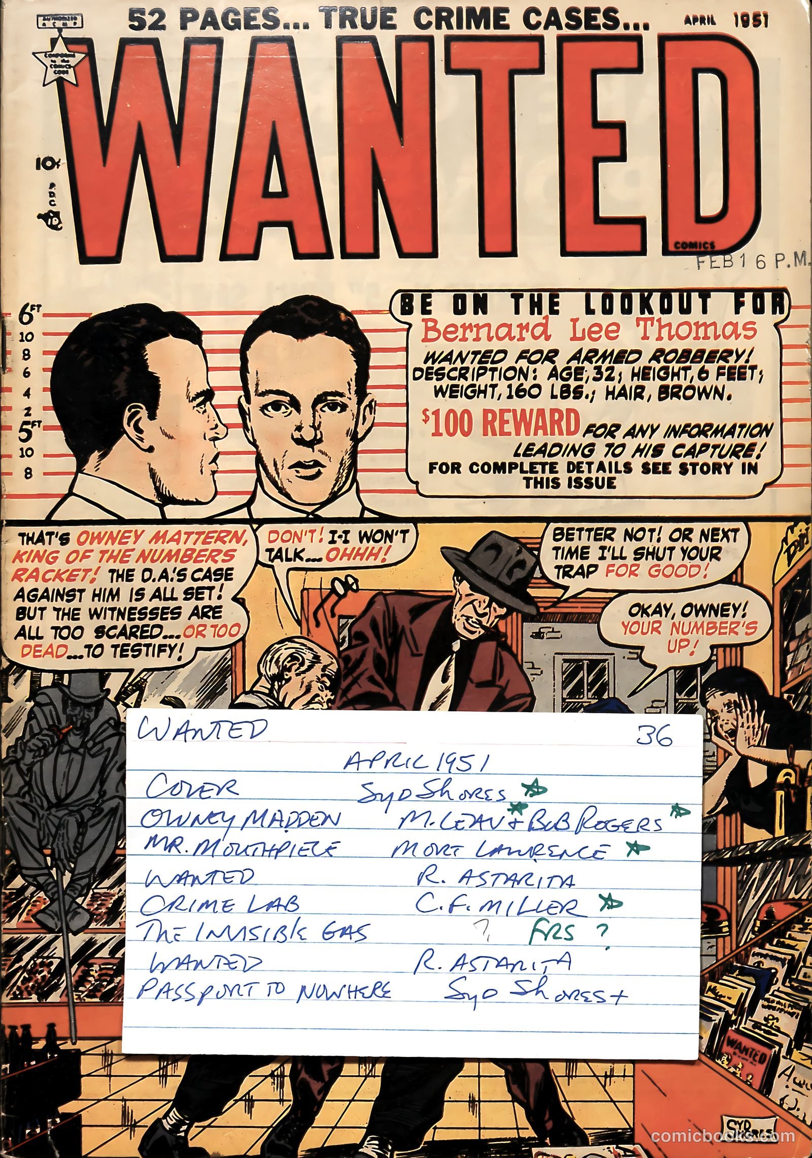 Wanted Comics #36 — page 53 of 53