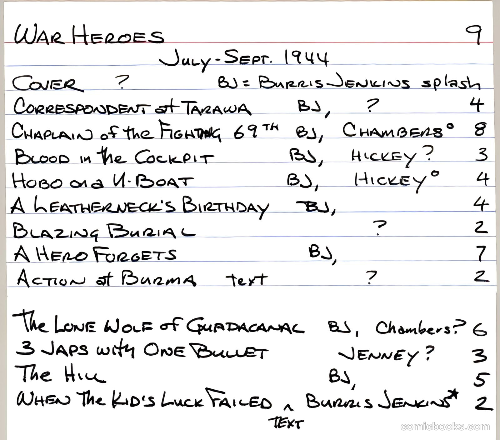 War Heroes #9 — page 53 of 53