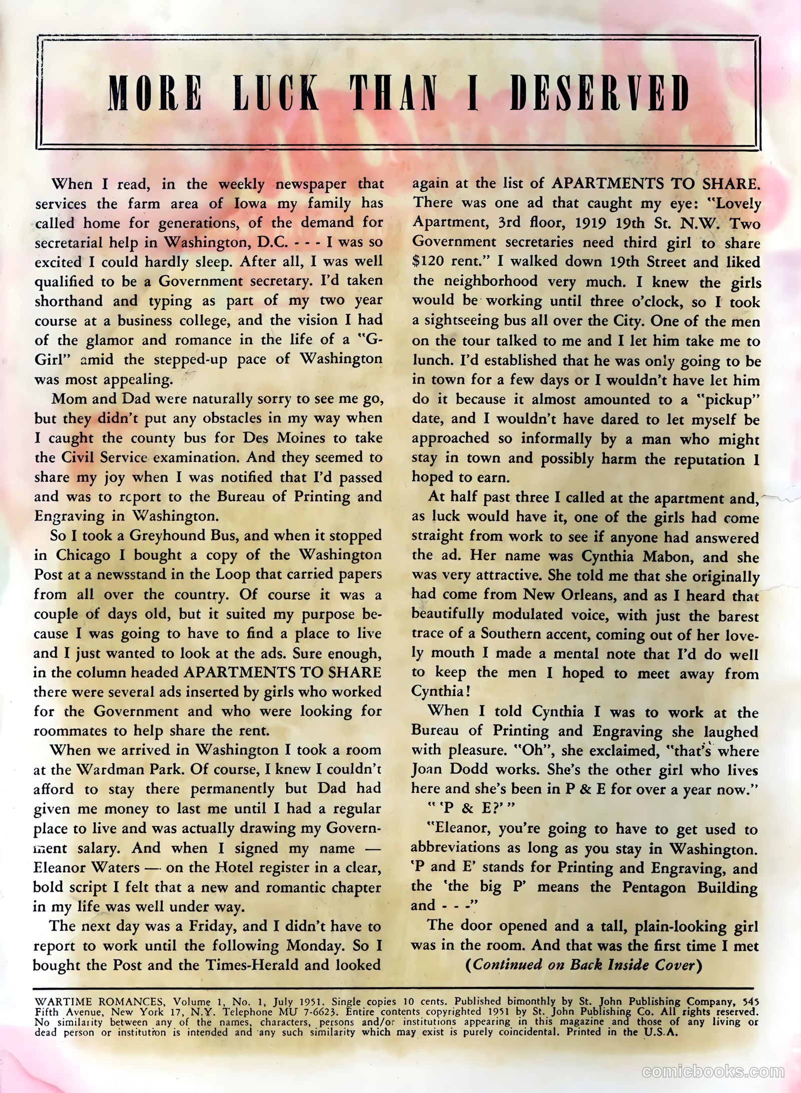 Wartime Romances #1 — page 3 of 37
