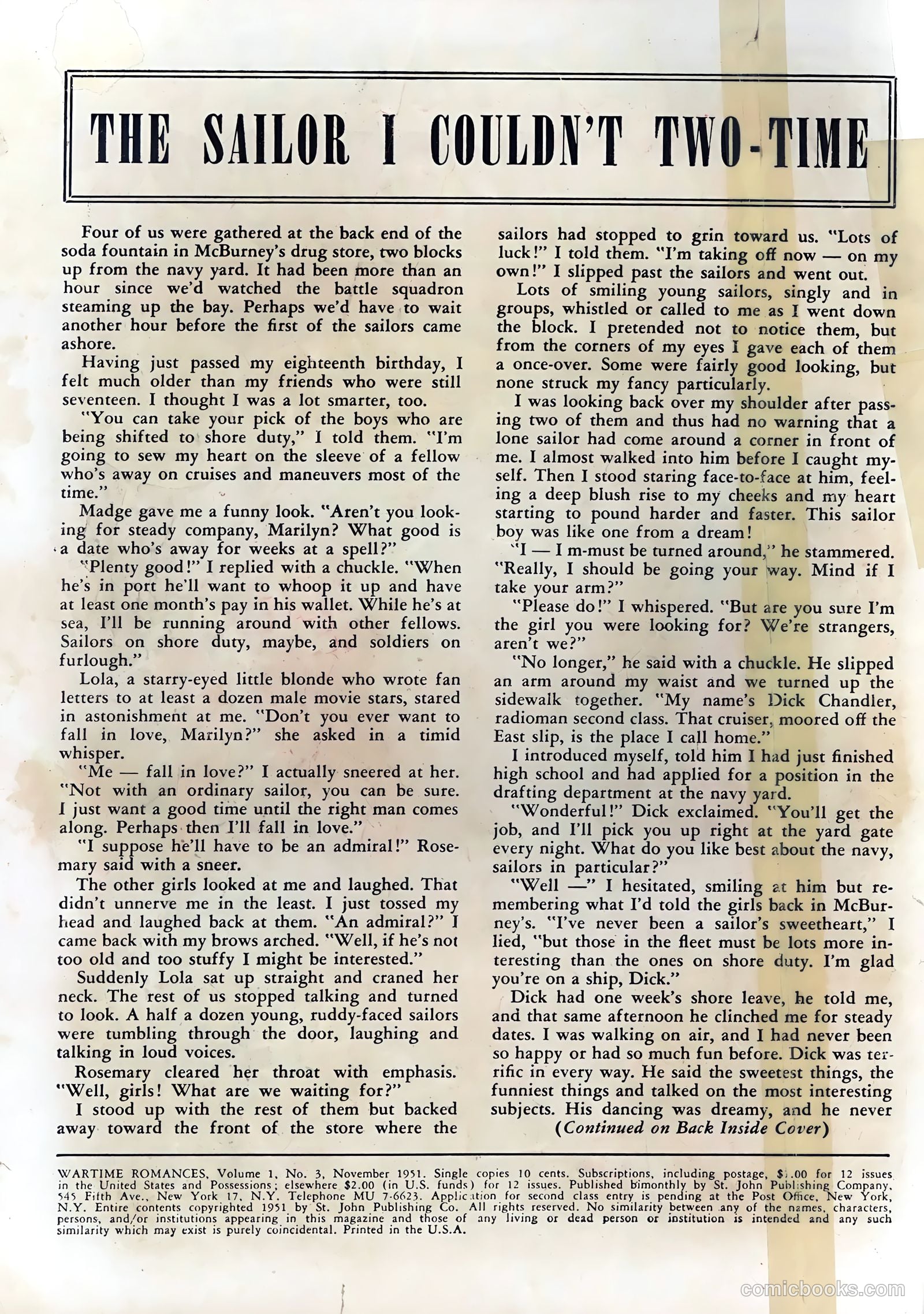 Wartime Romances #3 — page 2 of 36