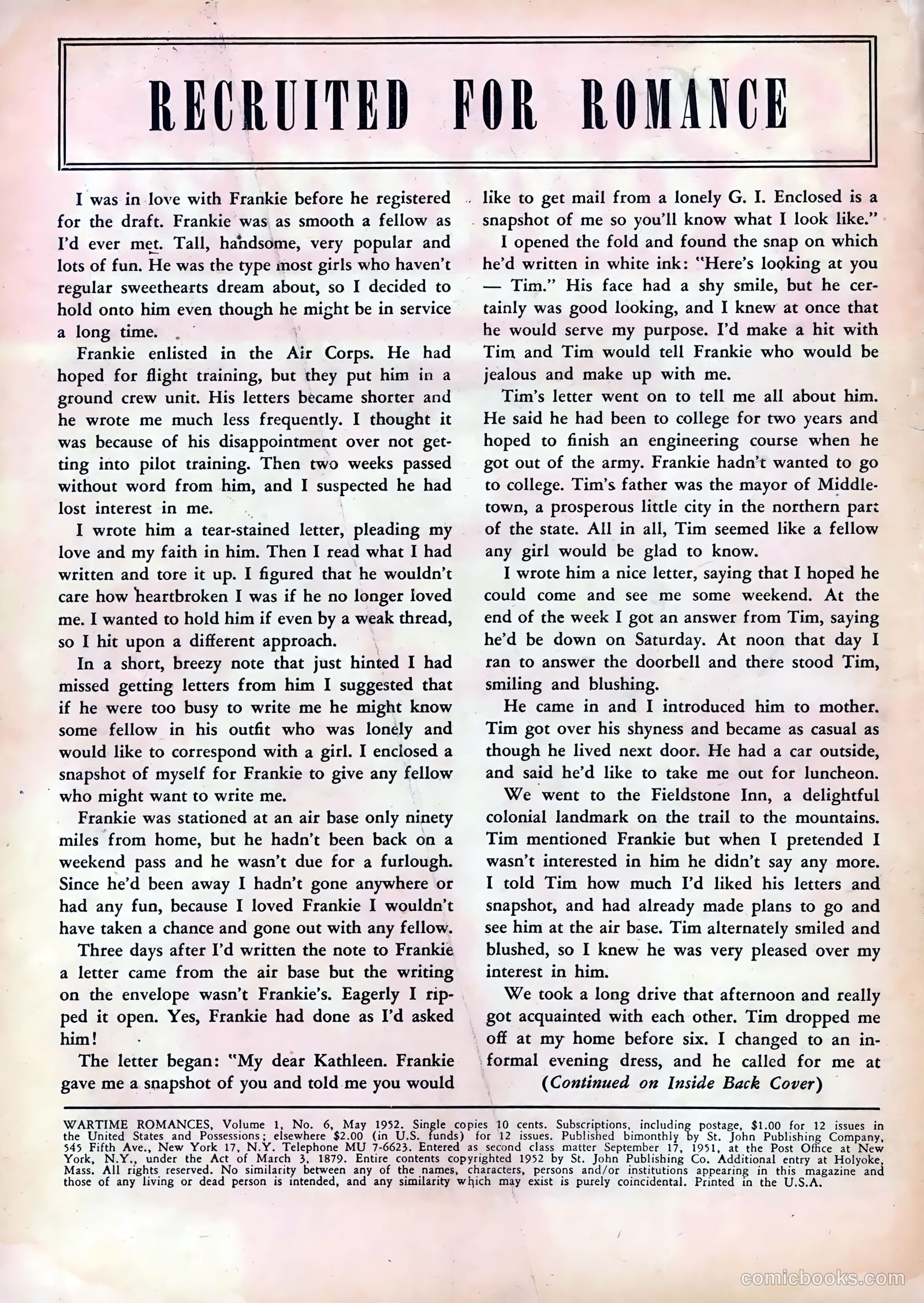 Wartime Romances #6 — page 2 of 36