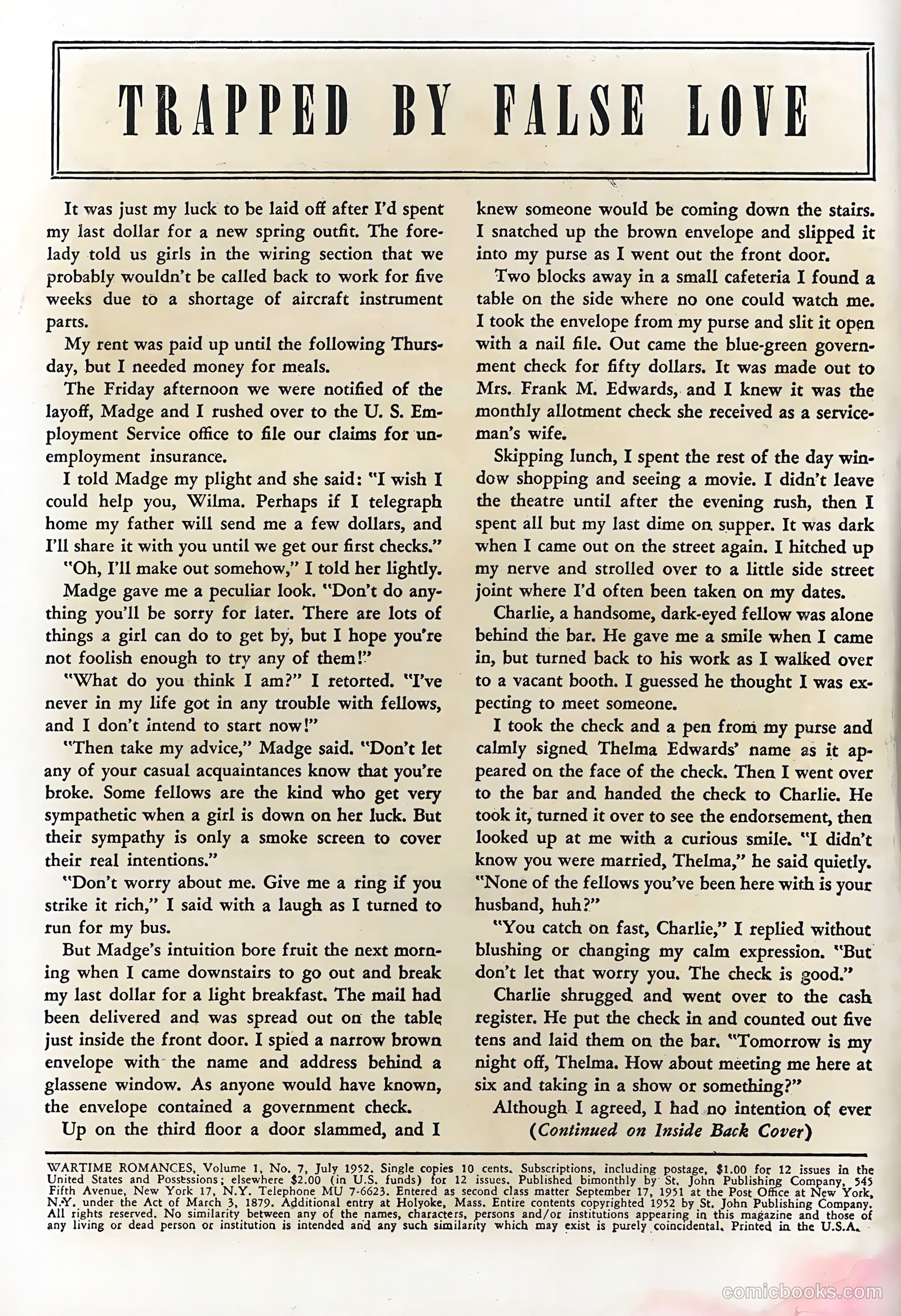 Wartime Romances #7 — page 2 of 36