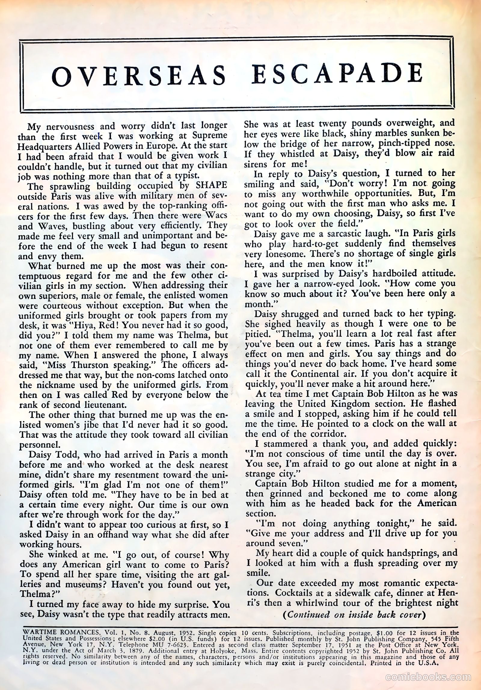 Wartime Romances #8 — page 2 of 36