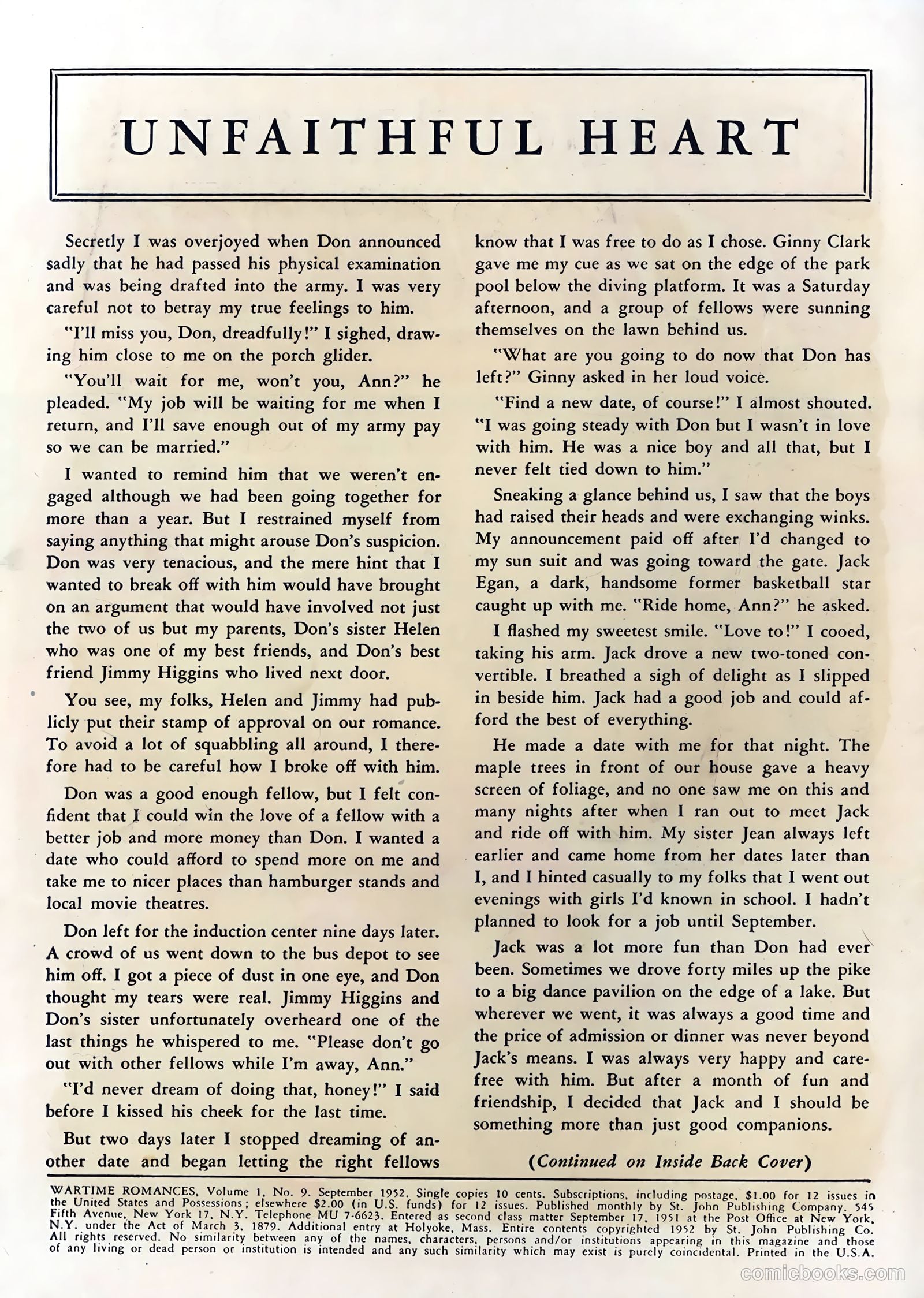 Wartime Romances #9 — page 2 of 36