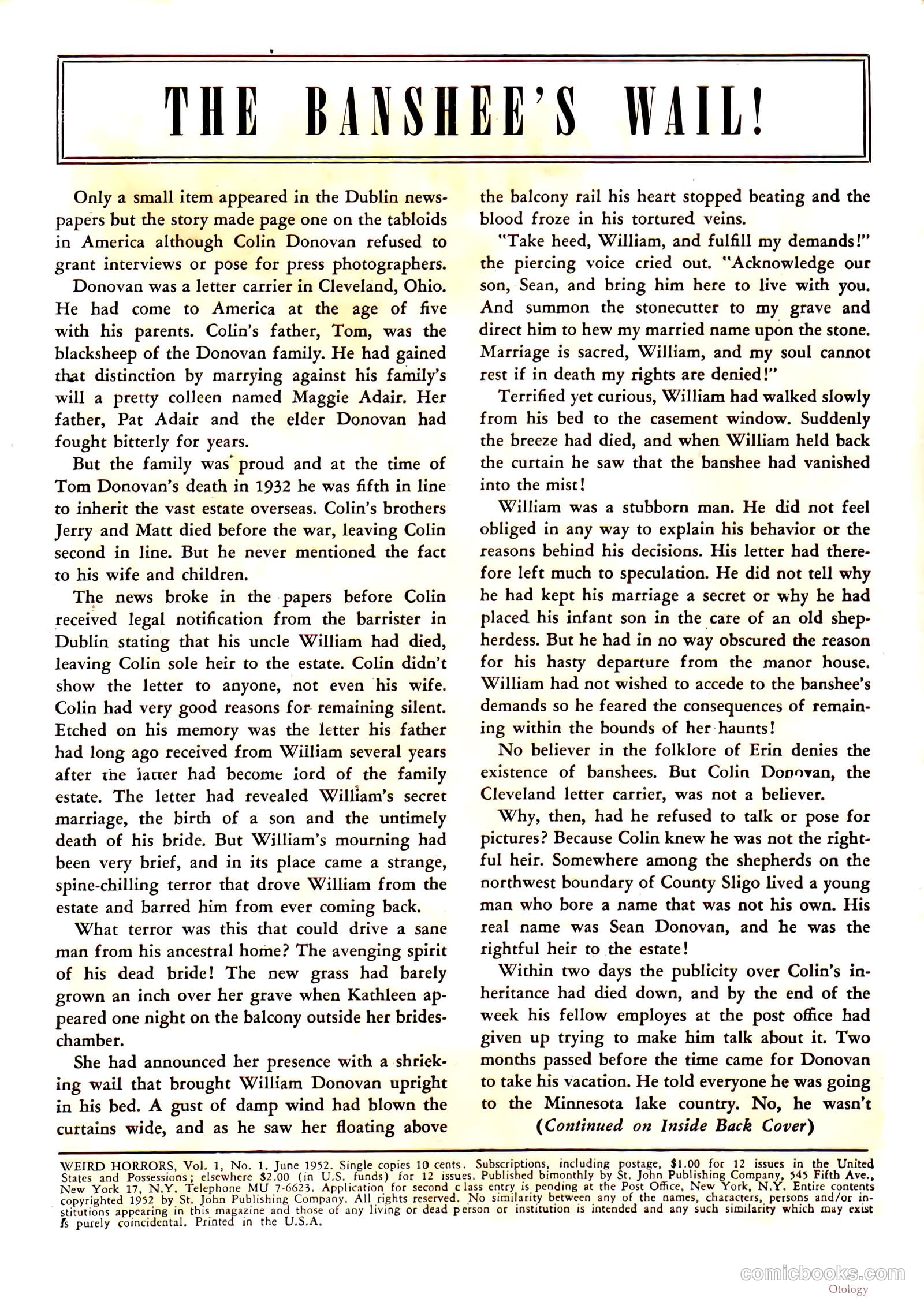 Weird Horrors #1 — page 2 of 36