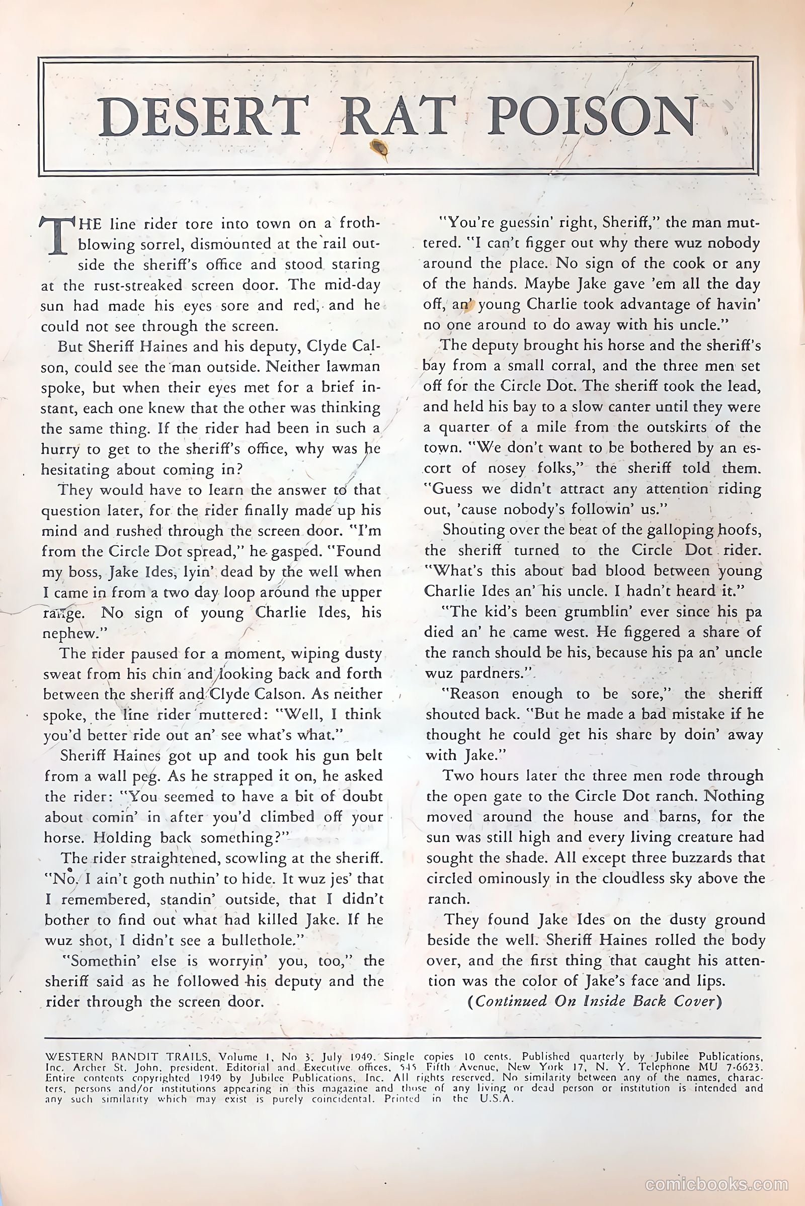 Western Bandit Trails #3 — page 2 of 36