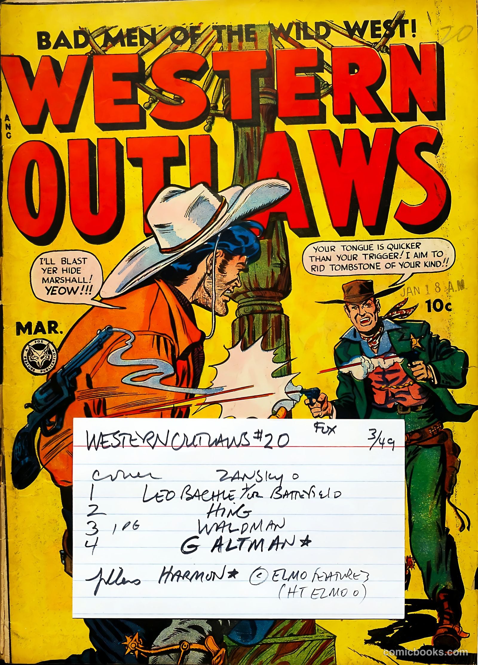 Western Outlaws #20 — page 37 of 37