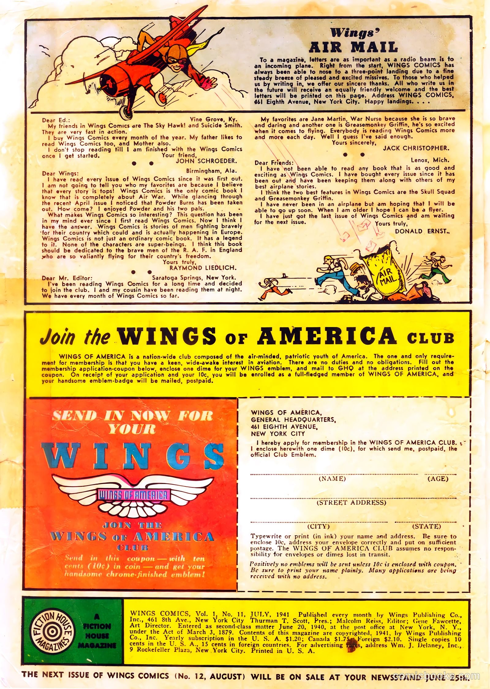 Wings Comics #11 — page 2 of 68
