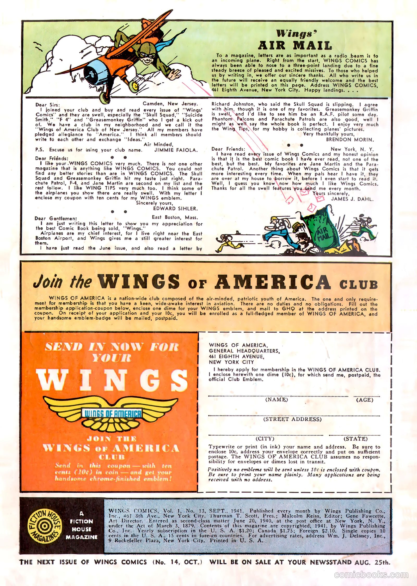 Wings Comics #13 — page 2 of 68