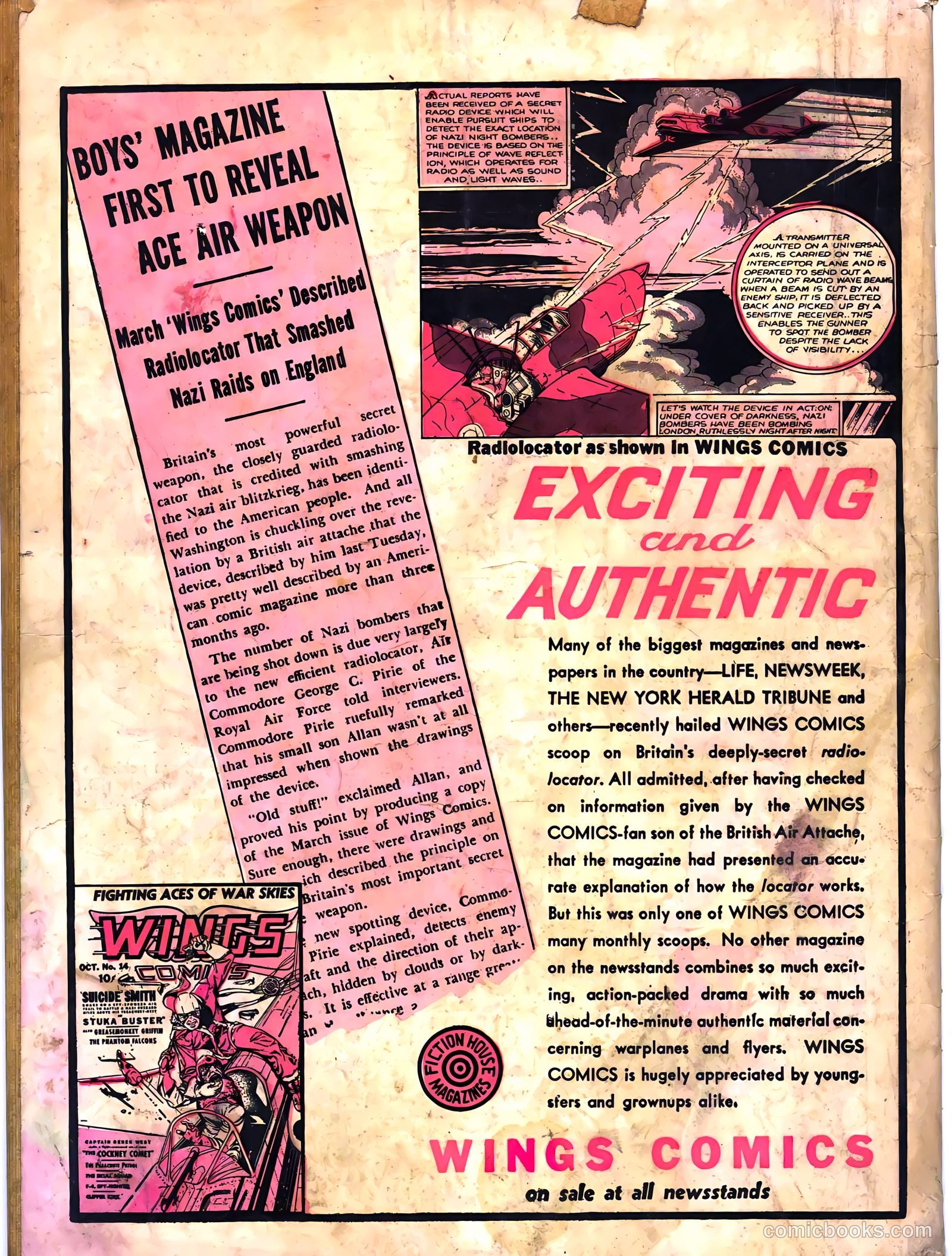 Wings Comics #15 — page 68 of 68