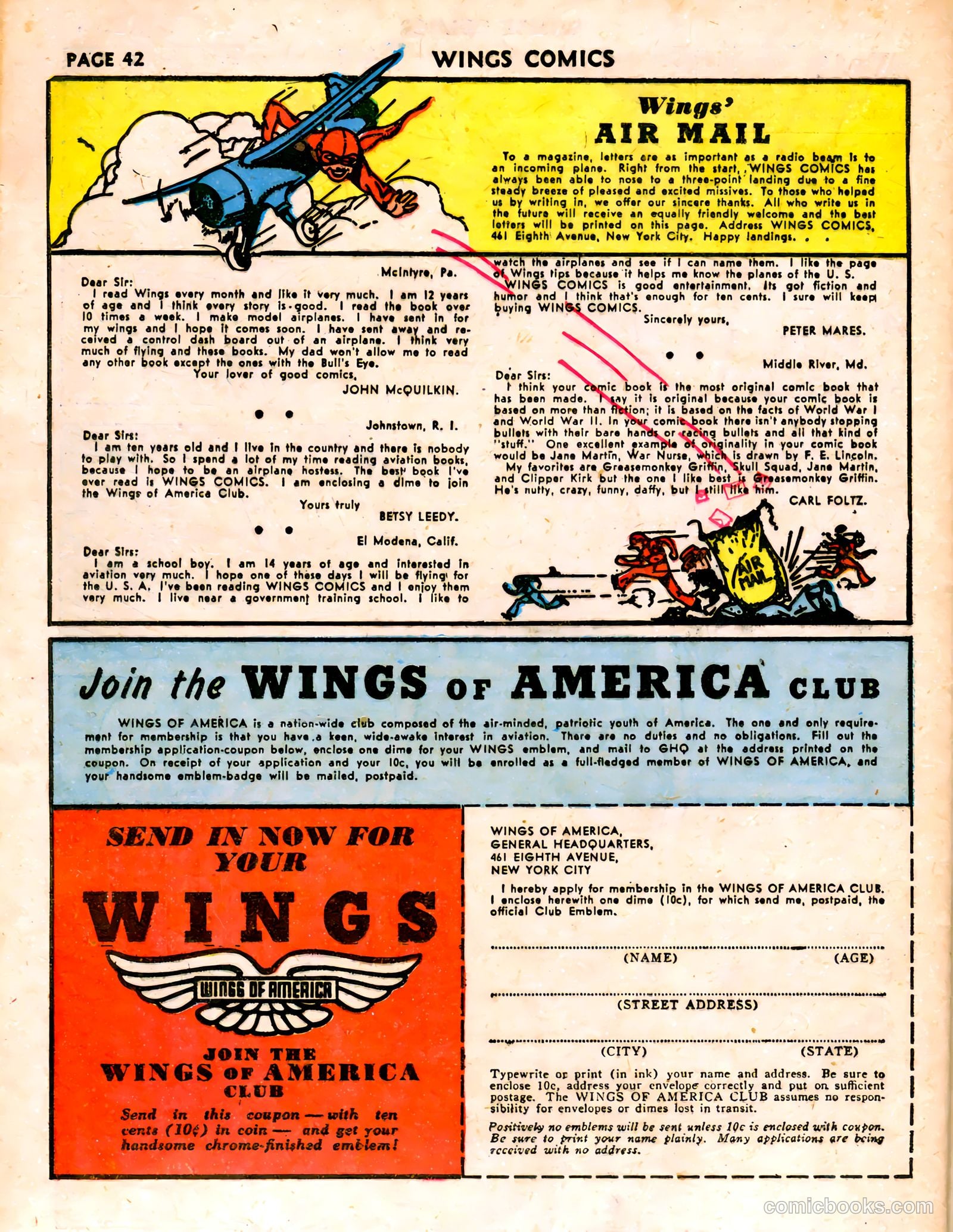Wings Comics #19 — page 45 of 68