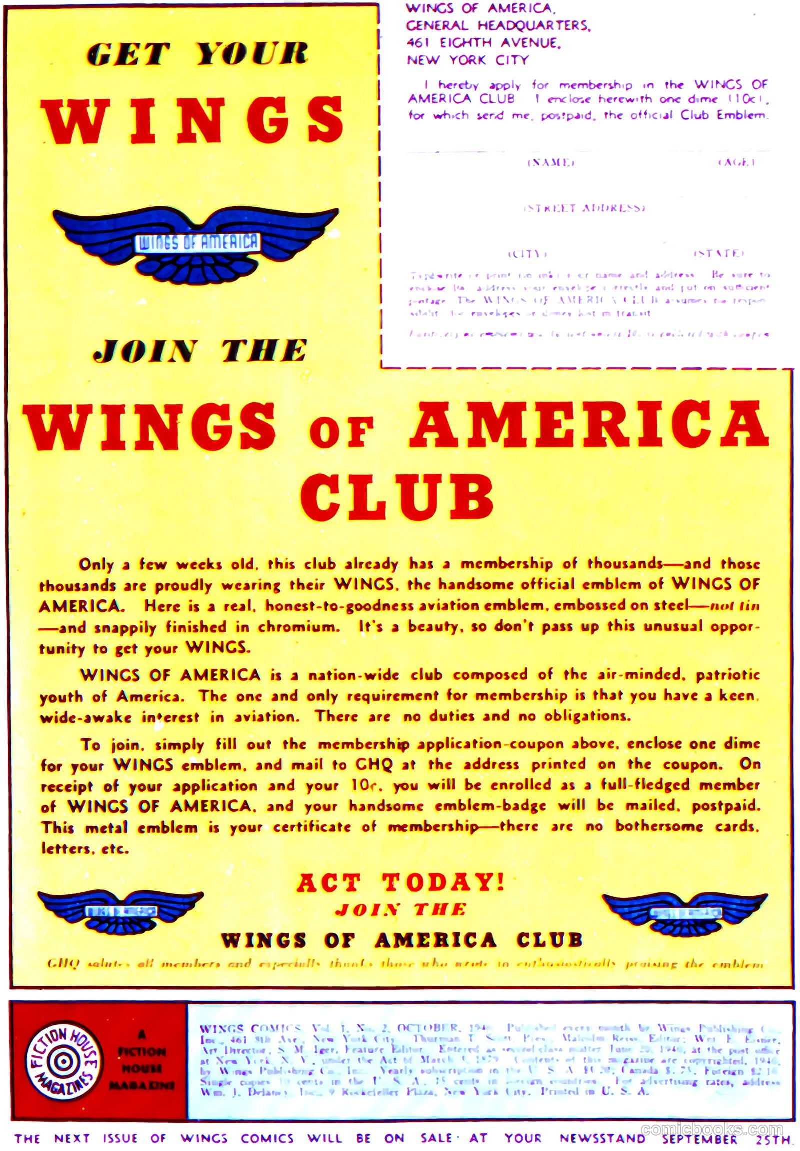Wings Comics #2 — page 2 of 68