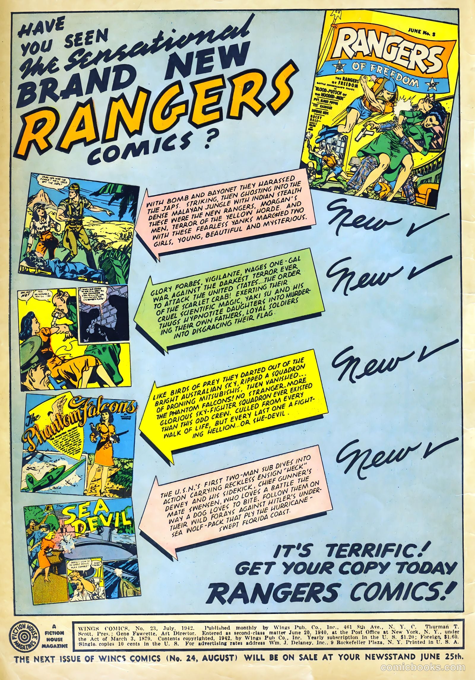 Wings Comics #23 — page 2 of 68